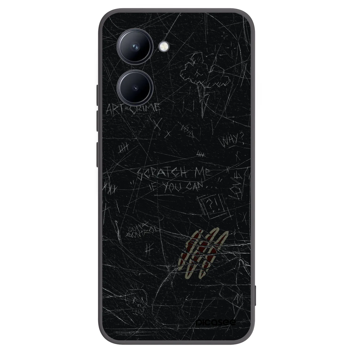 Picasee silikonski črni ovitek za Realme C33 (2023) - SCRATCH