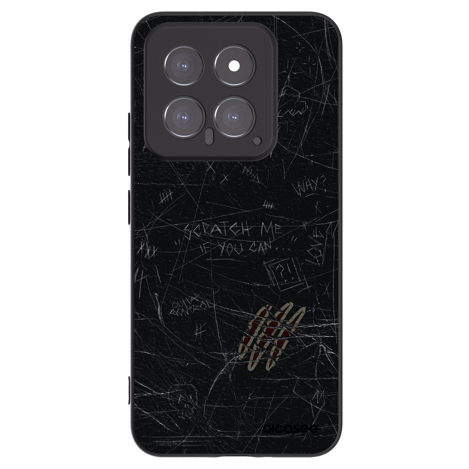 Picasee silikonski črni ovitek za Xiaomi 14 - SCRATCH