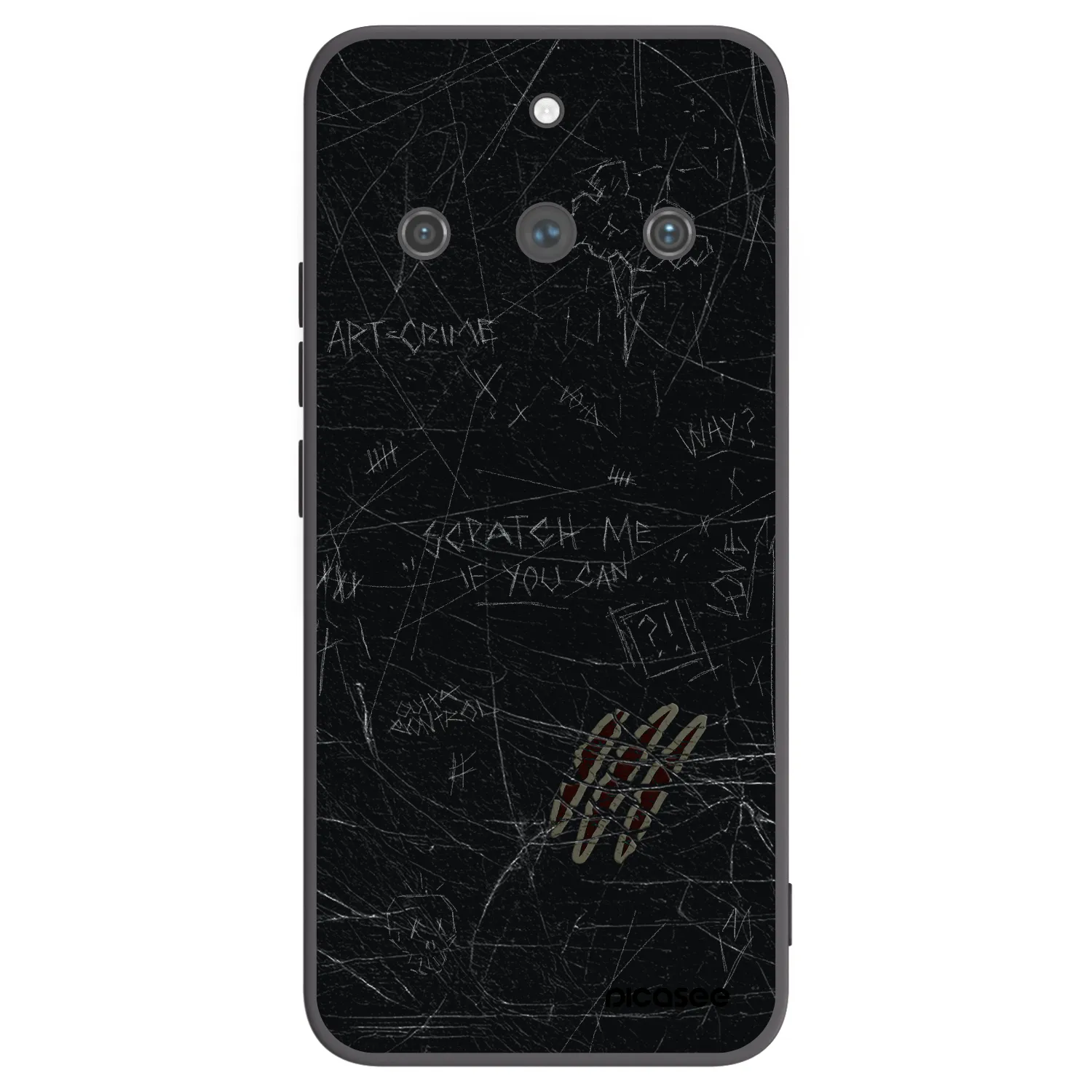 Picasee silikonski črni ovitek za Realme 11 Pro+ - SCRATCH