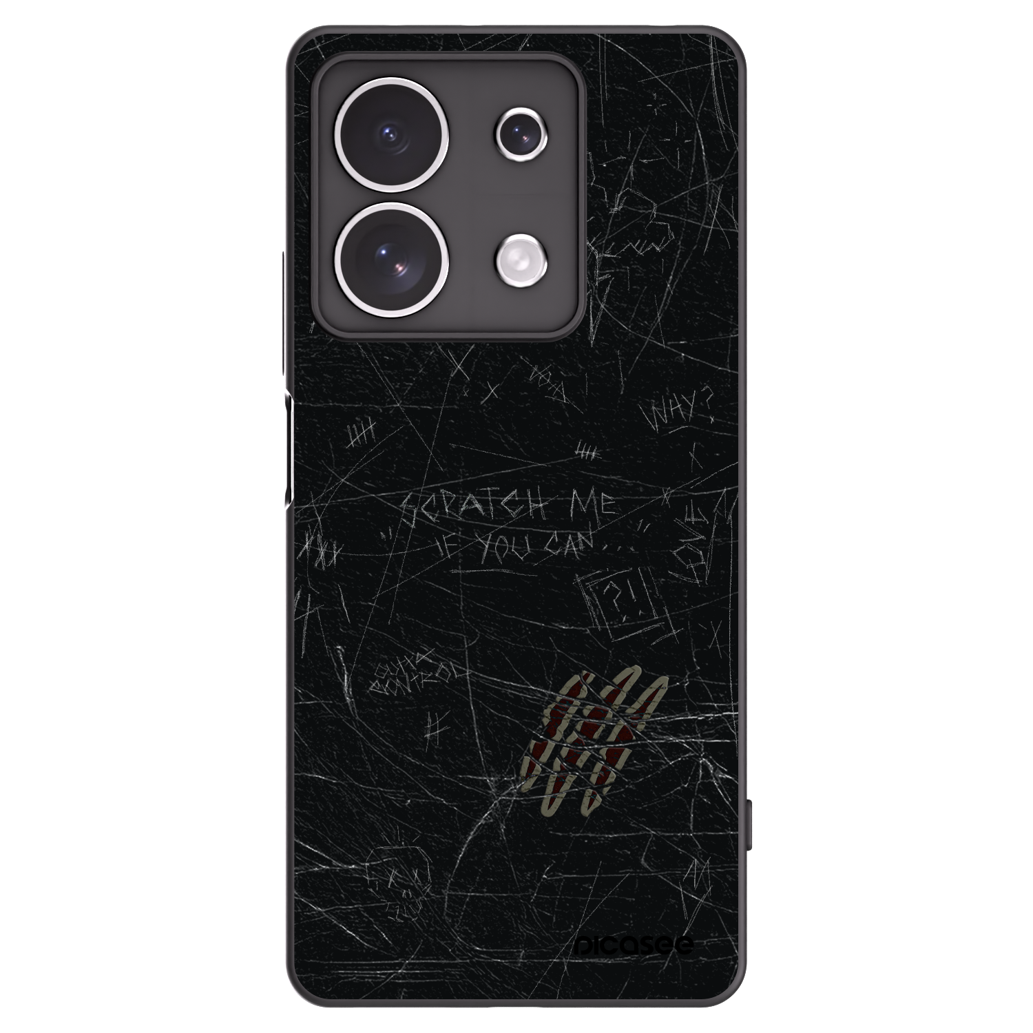 Picasee silikonski črni ovitek za Xiaomi Redmi Note 13 4G - SCRATCH