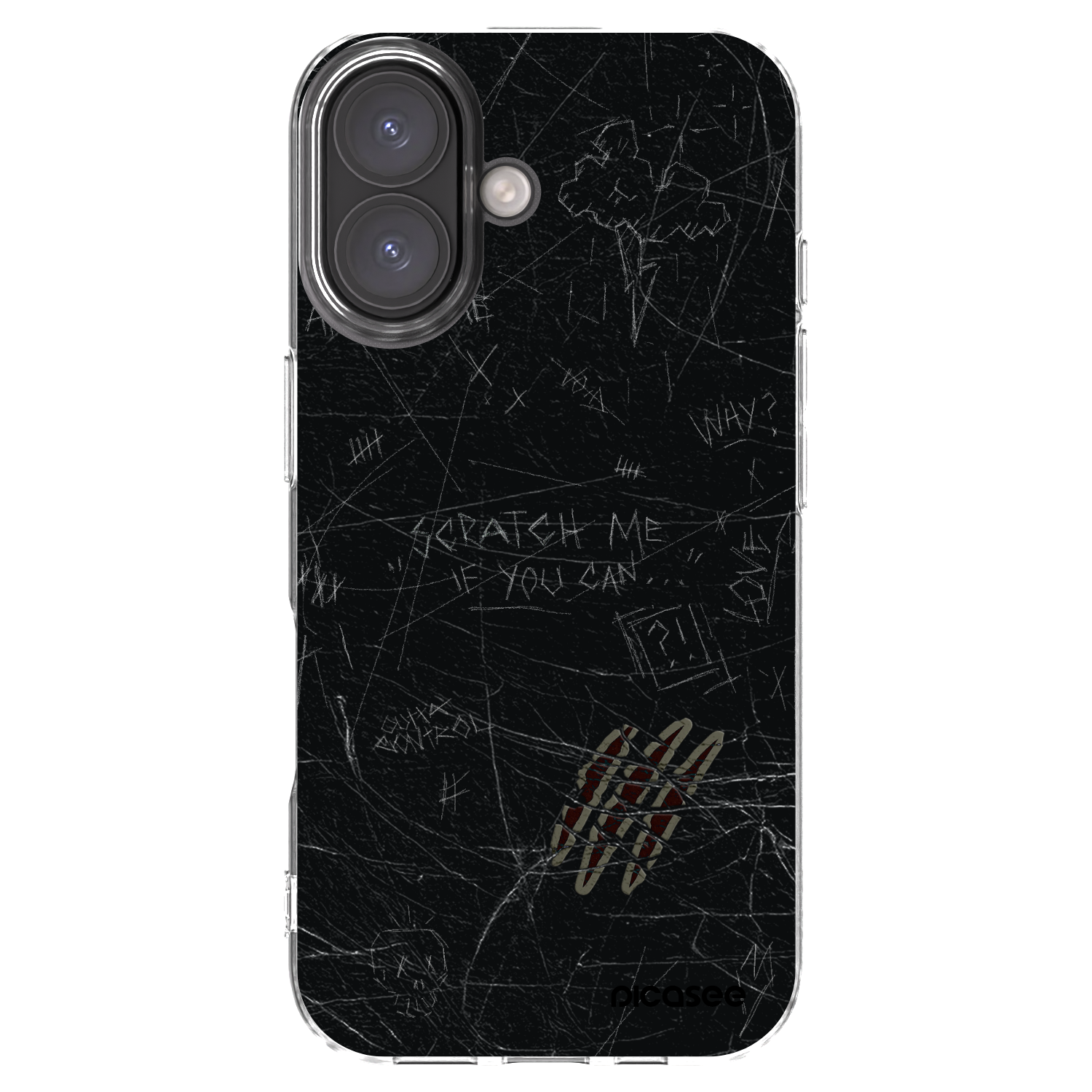 Picasee silikonski prozorni ovitek za Apple iPhone 16 - SCRATCH