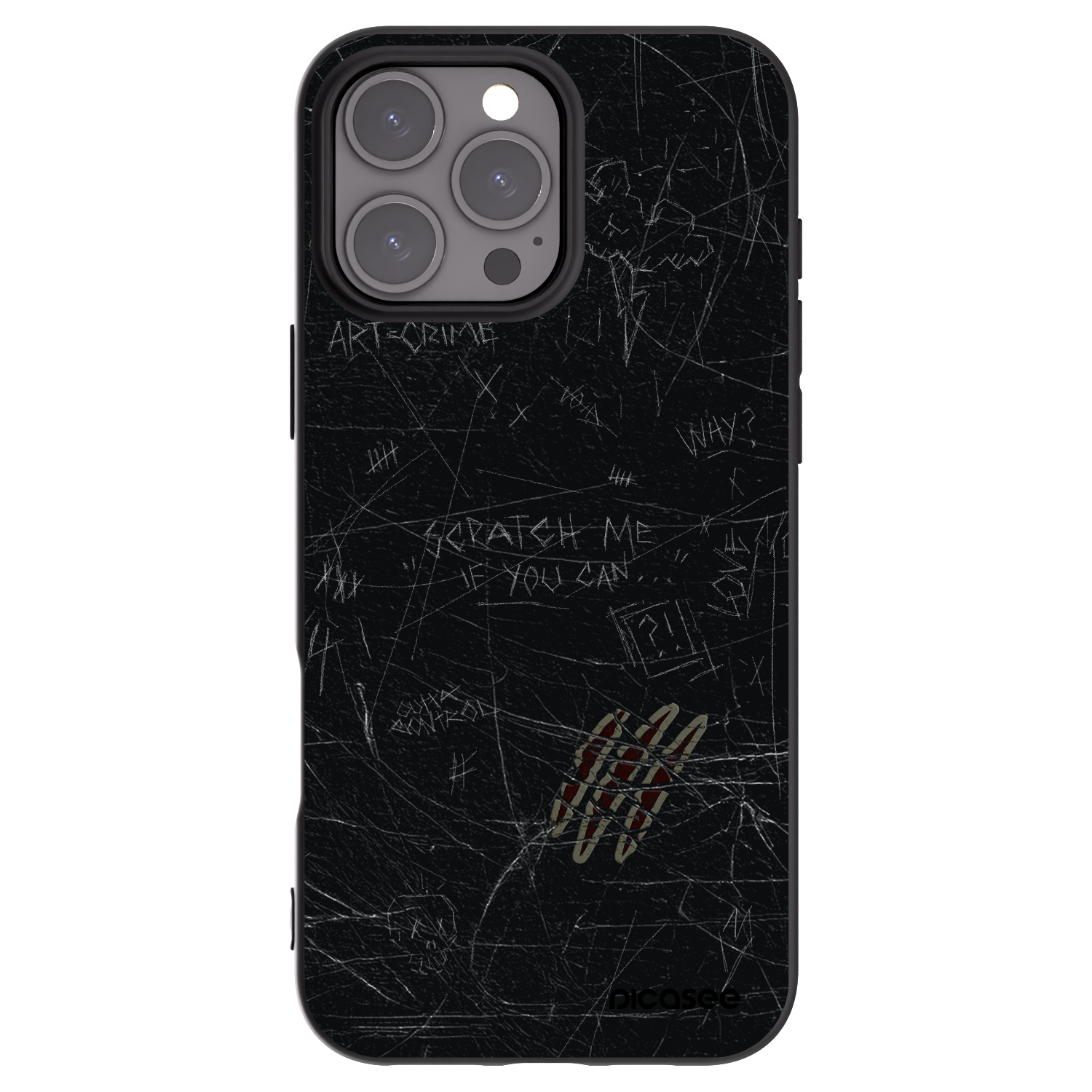 Picasee silikonski črni ovitek za Apple iPhone 16 Pro Max - SCRATCH