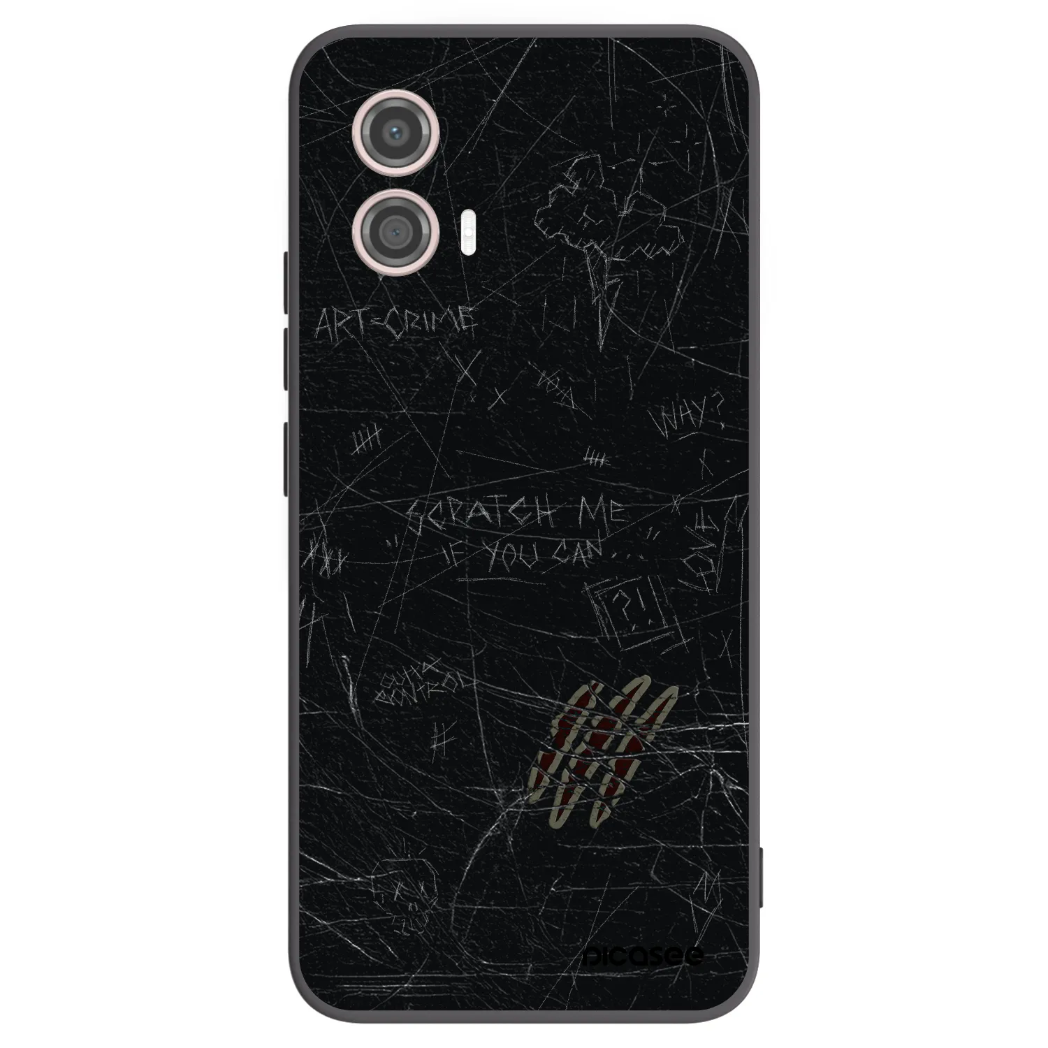 Picasee silikonski črni ovitek za Motorola Moto G53 5G - SCRATCH