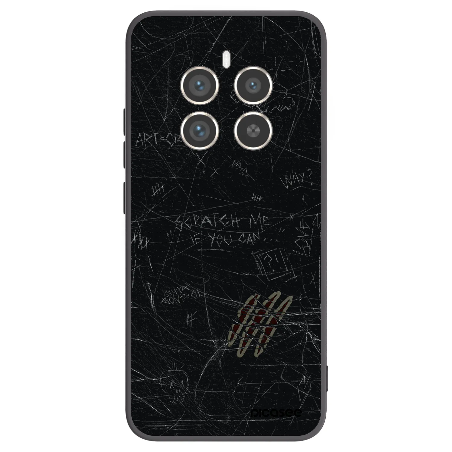 Picasee silikonski črni ovitek za Realme 12 Pro 5G - SCRATCH