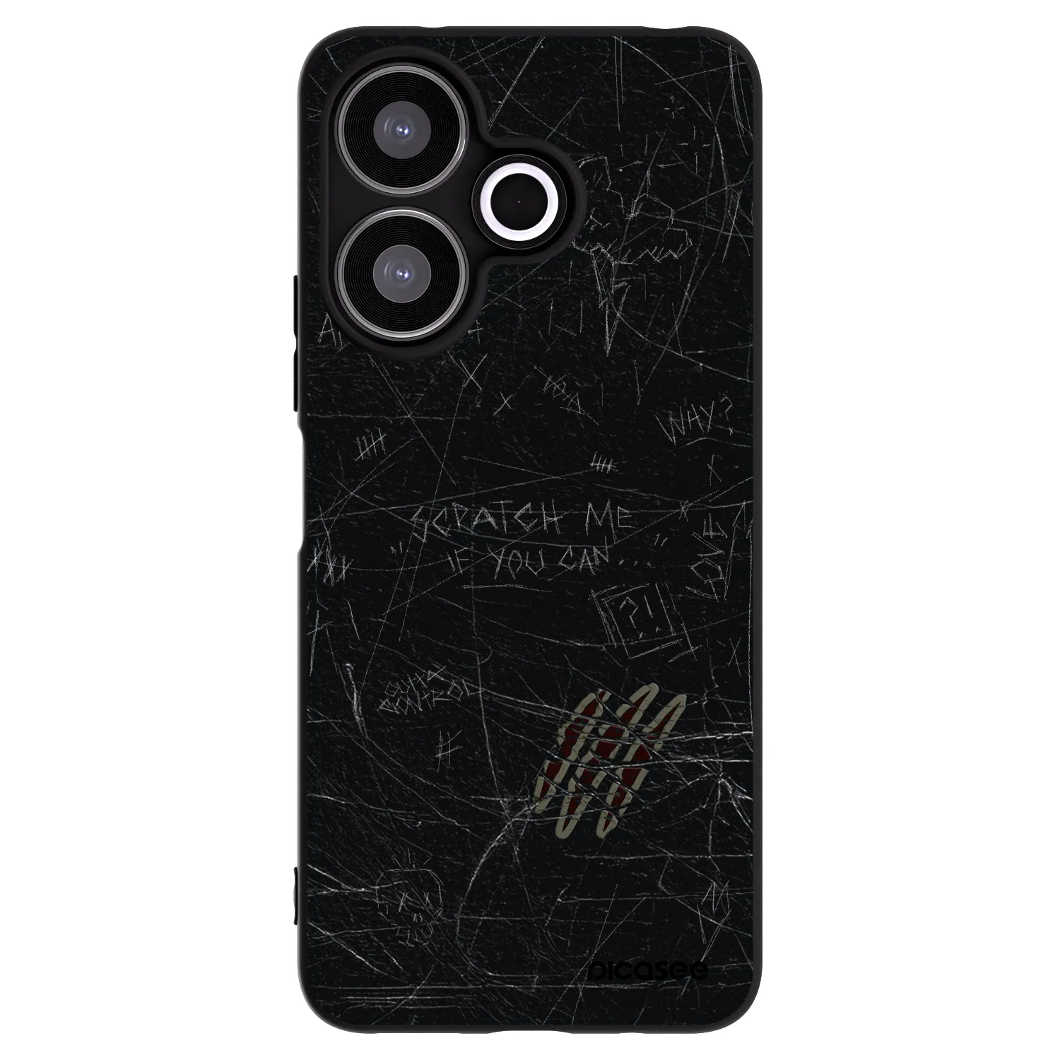 Picasee silikonski črni ovitek za Xiaomi Redmi 13 4G - SCRATCH