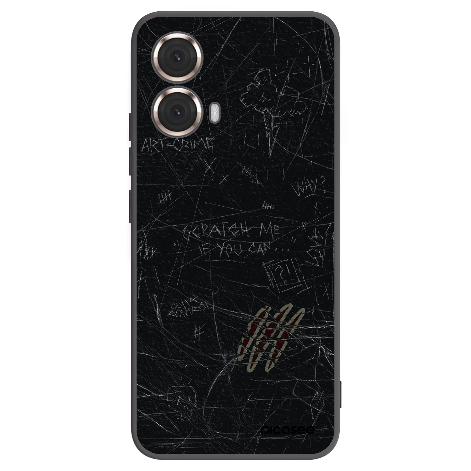 Picasee silikonski črni ovitek za Motorola Moto G85 - SCRATCH
