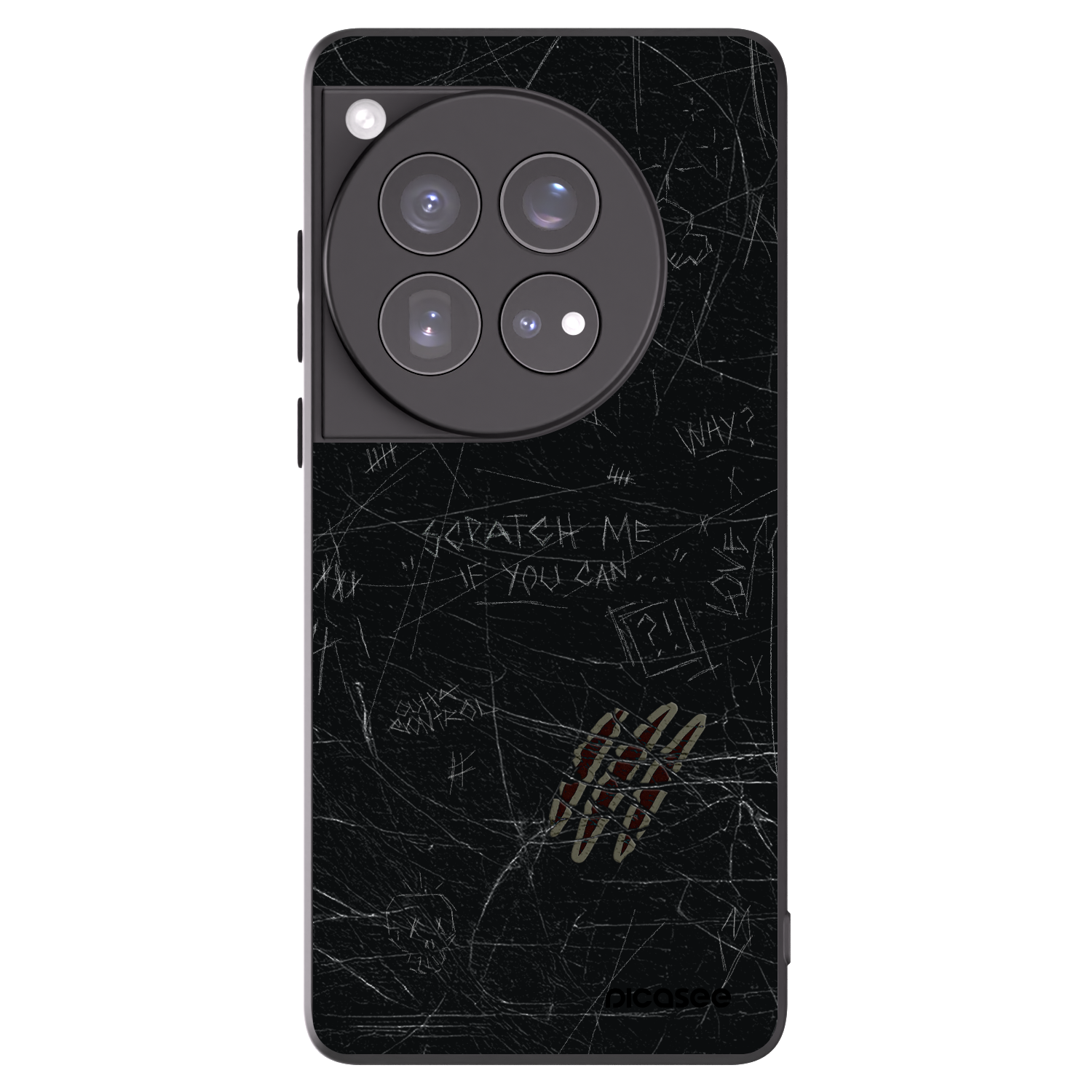 Picasee silikonski črni ovitek za OnePlus 12 5G - SCRATCH