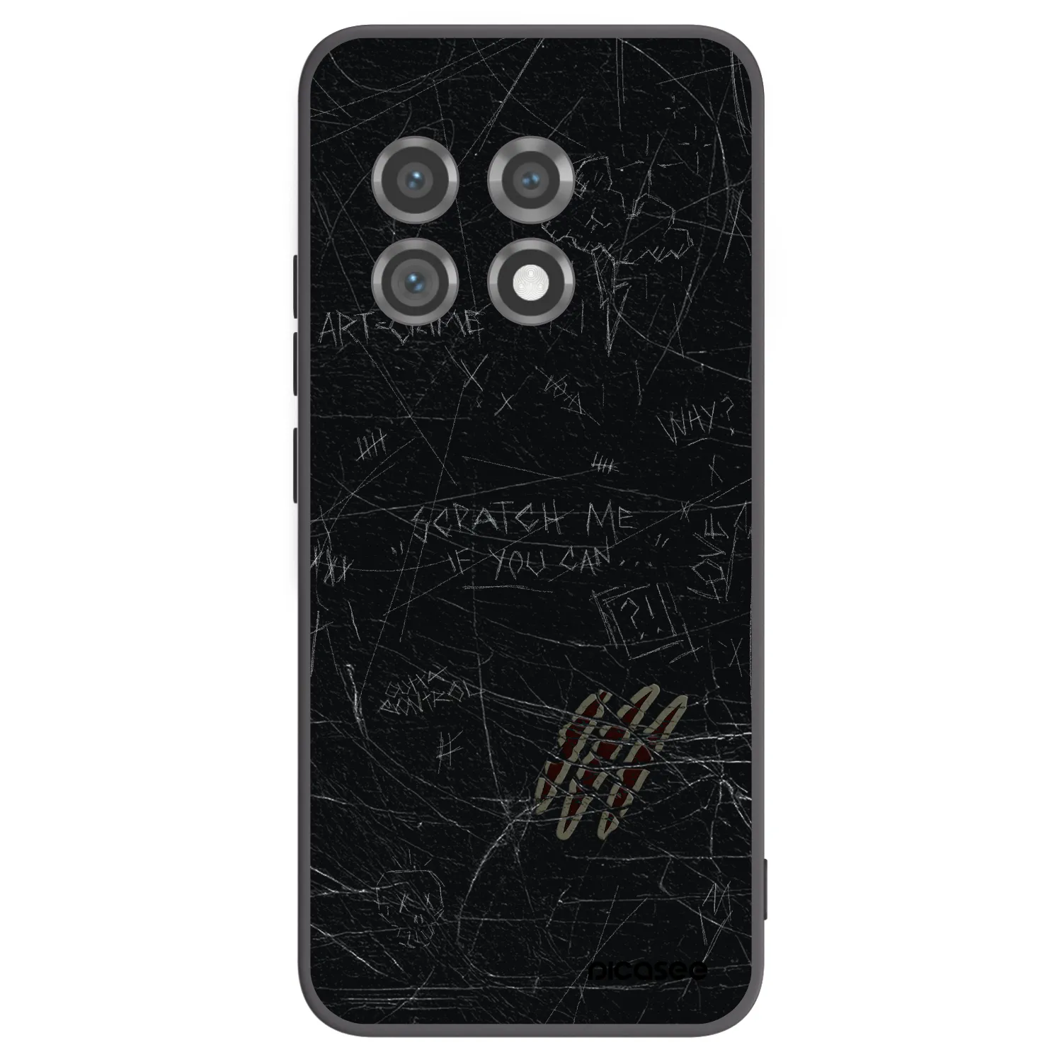 Picasee silikonski črni ovitek za OnePlus 11 5G - SCRATCH