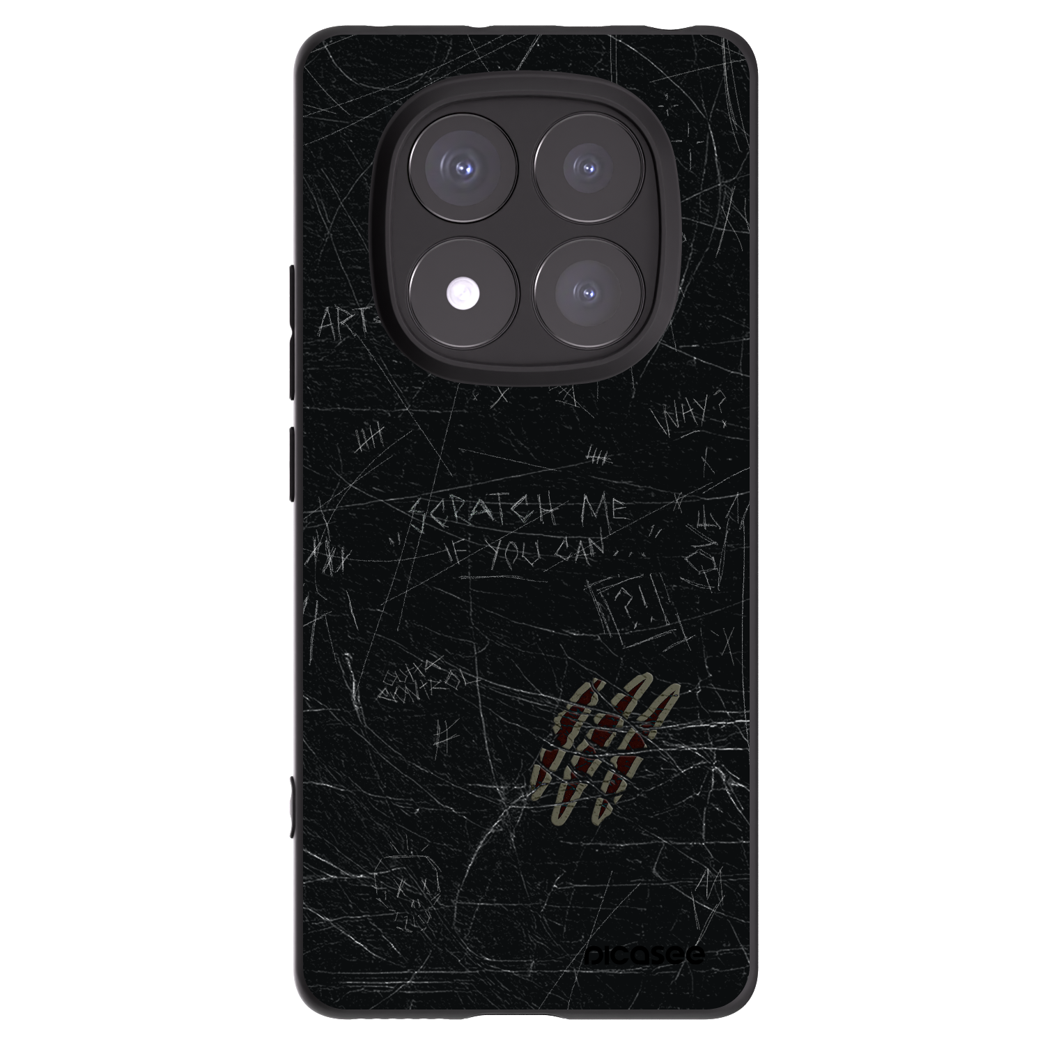 Picasee silikonski črni ovitek za Xiaomi Redmi Note 14 Pro+ 5G - SCRATCH