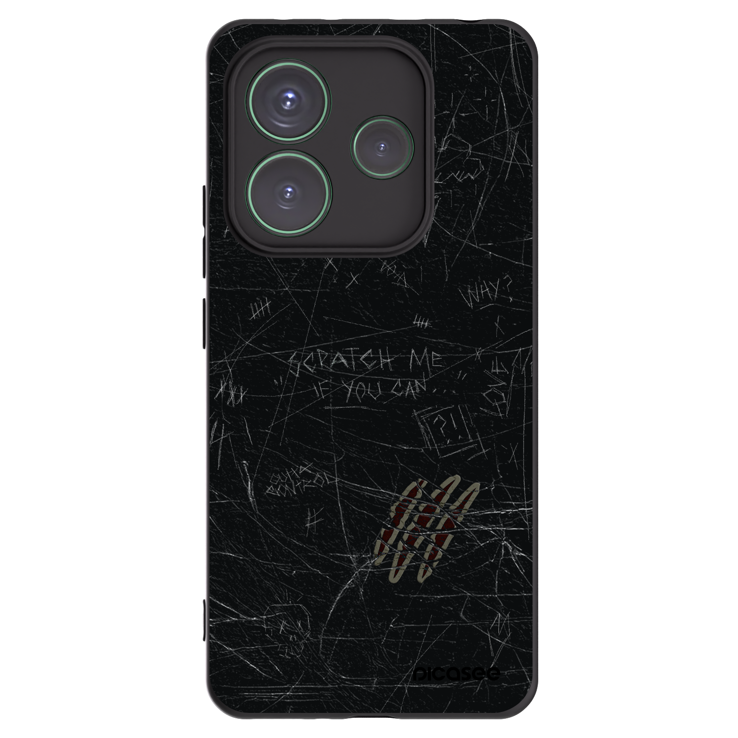 Picasee silikonski črni ovitek za Xiaomi Redmi Note 14 5G - SCRATCH