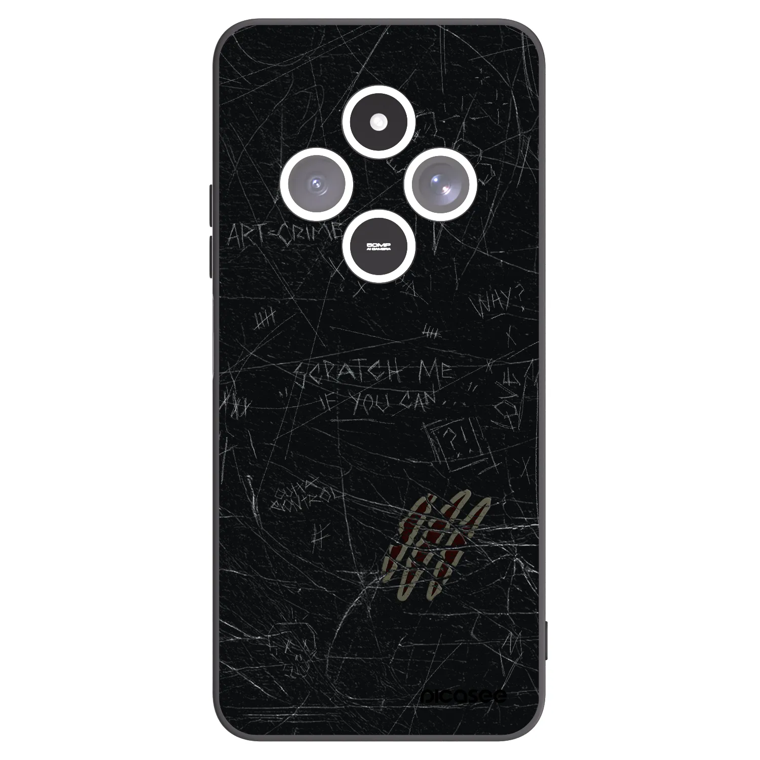 Picasee silikonski črni ovitek za Xiaomi Redmi 14C - SCRATCH