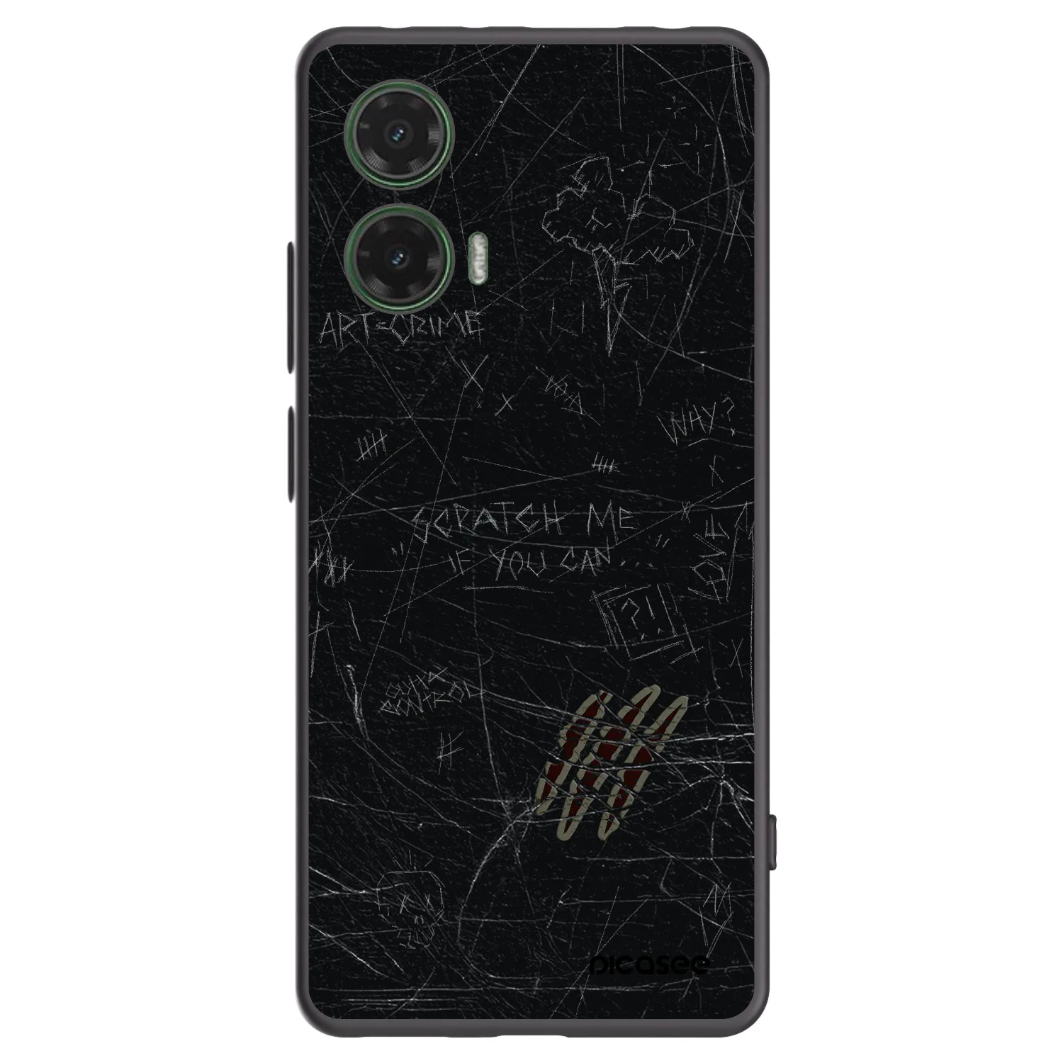 Picasee silikonski črni ovitek za Motorola Moto G35 5G - SCRATCH