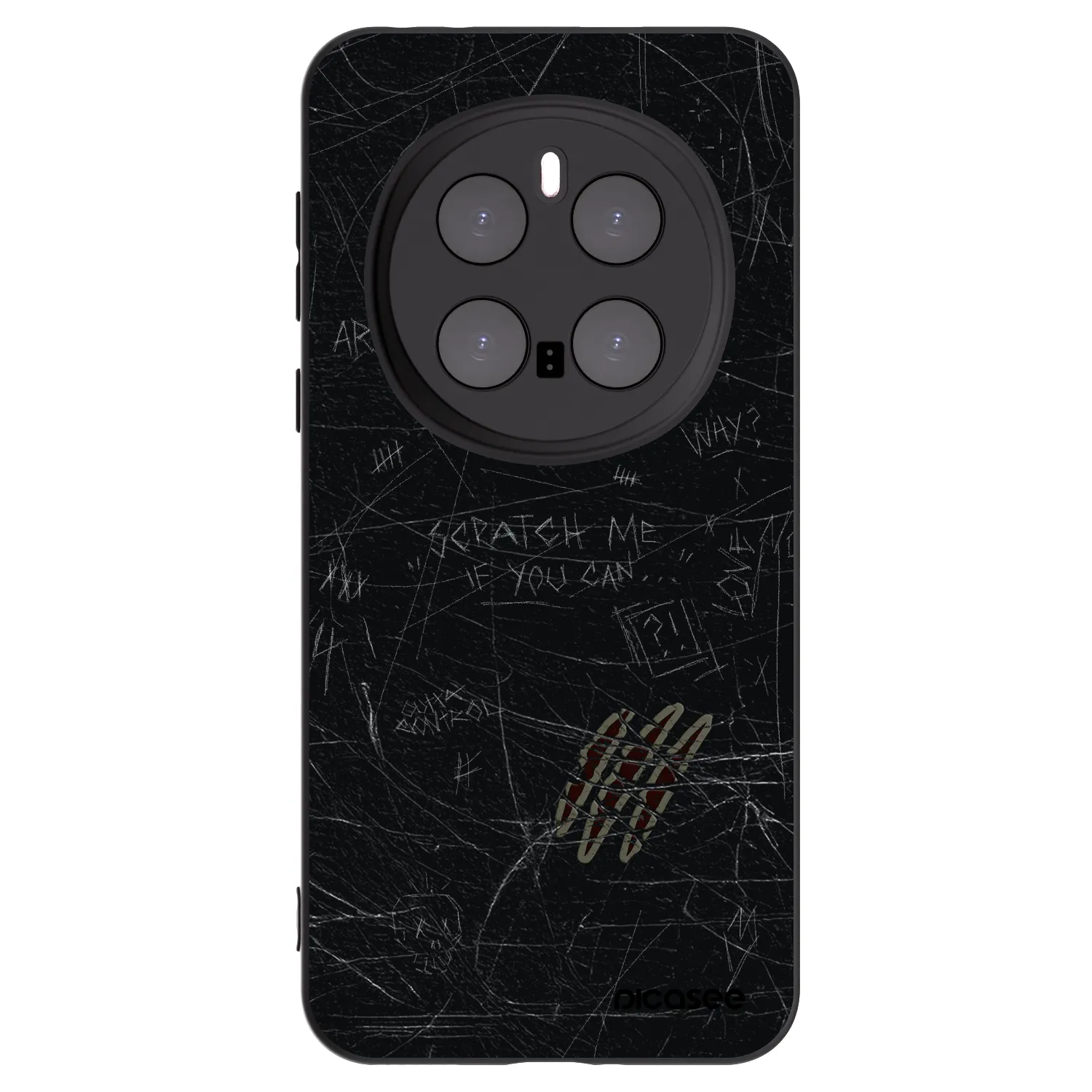 Picasee silikonski črni ovitek za Honor Magic7 Pro 5G - SCRATCH