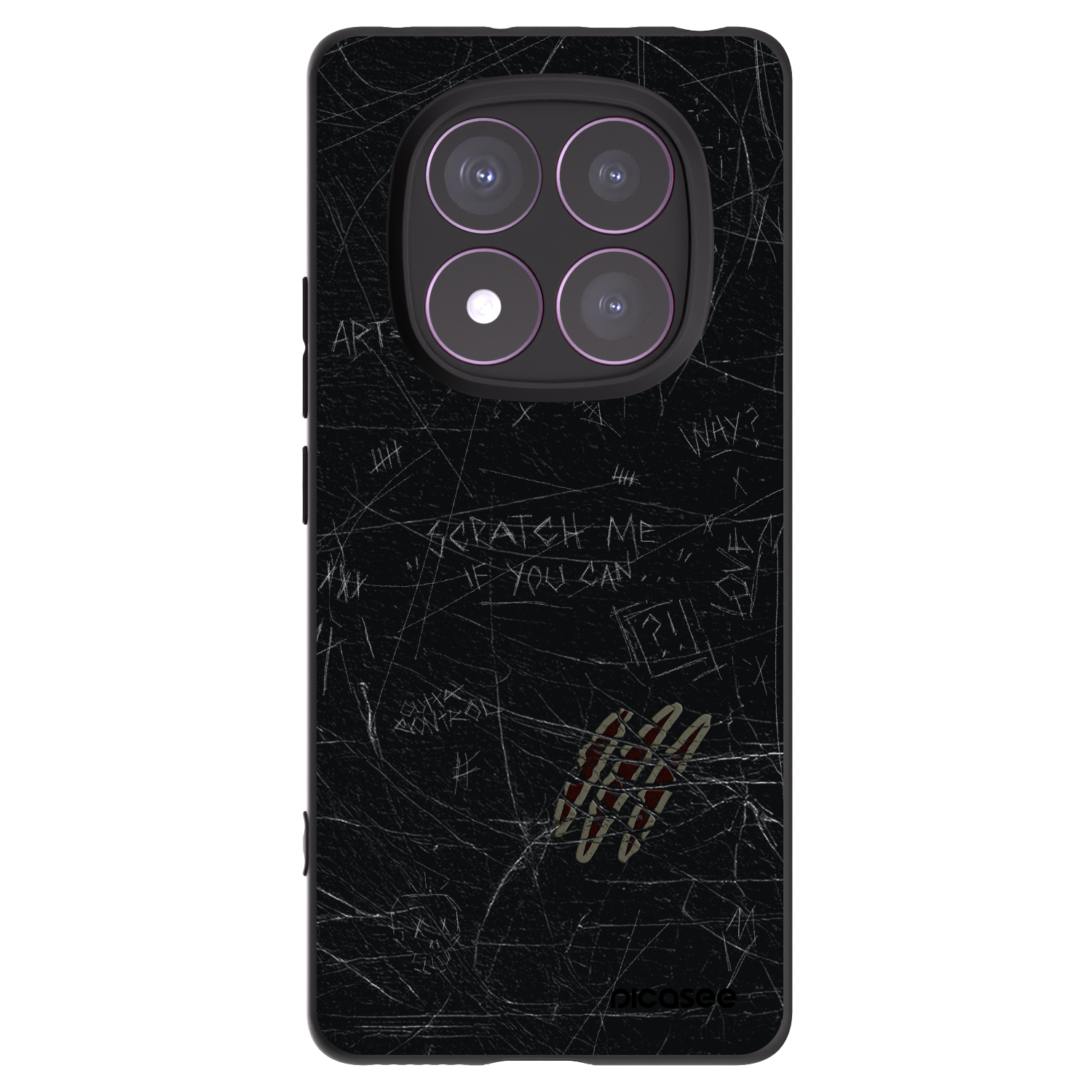 Picasee silikonski črni ovitek za Xiaomi Redmi Note 14 Pro 4G - SCRATCH