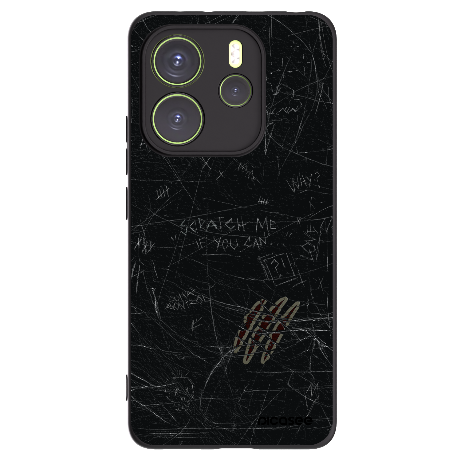 Picasee silikonski črni ovitek za Xiaomi Redmi Note 14 4G - SCRATCH