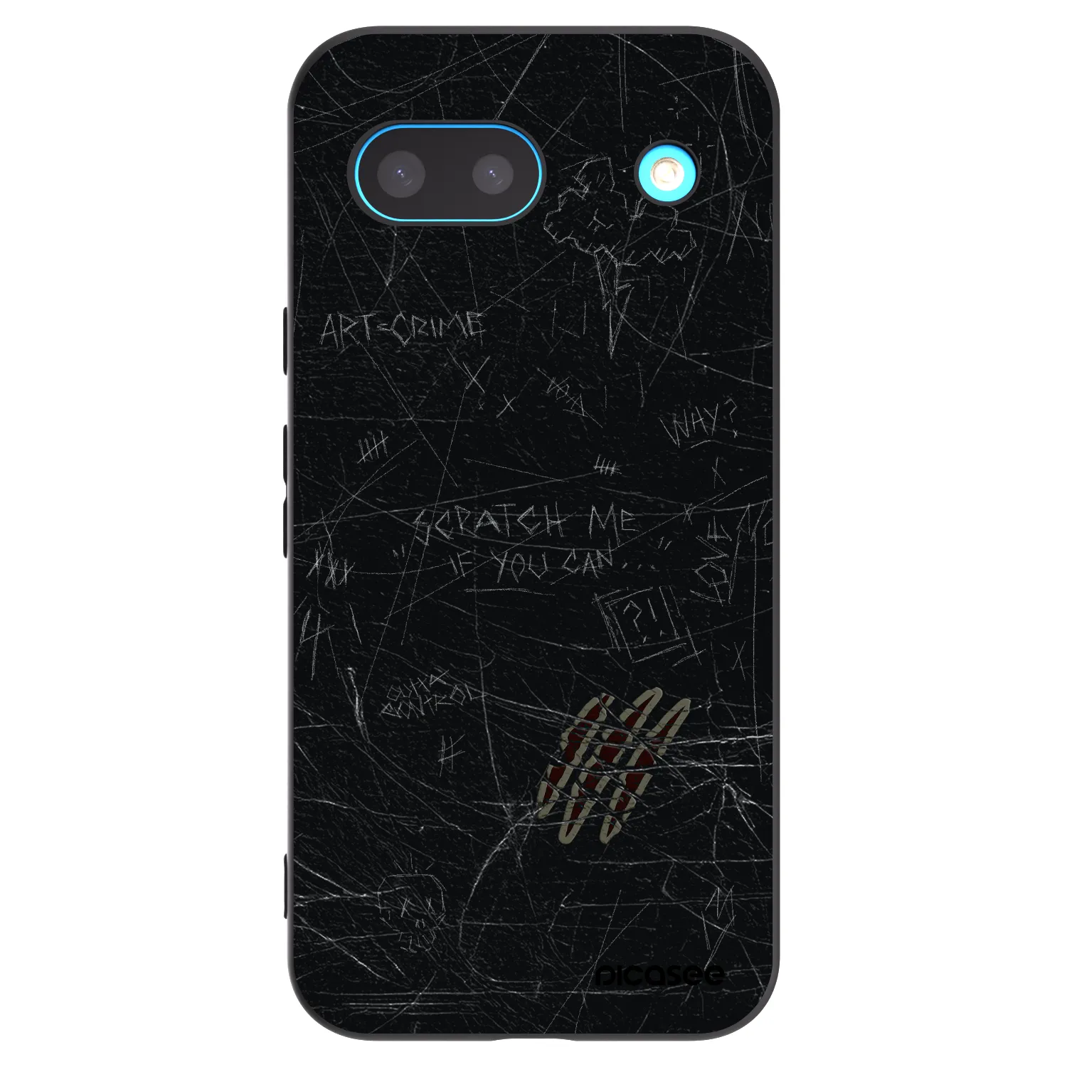 Picasee silikonski črni ovitek za Google Pixel 8a - SCRATCH