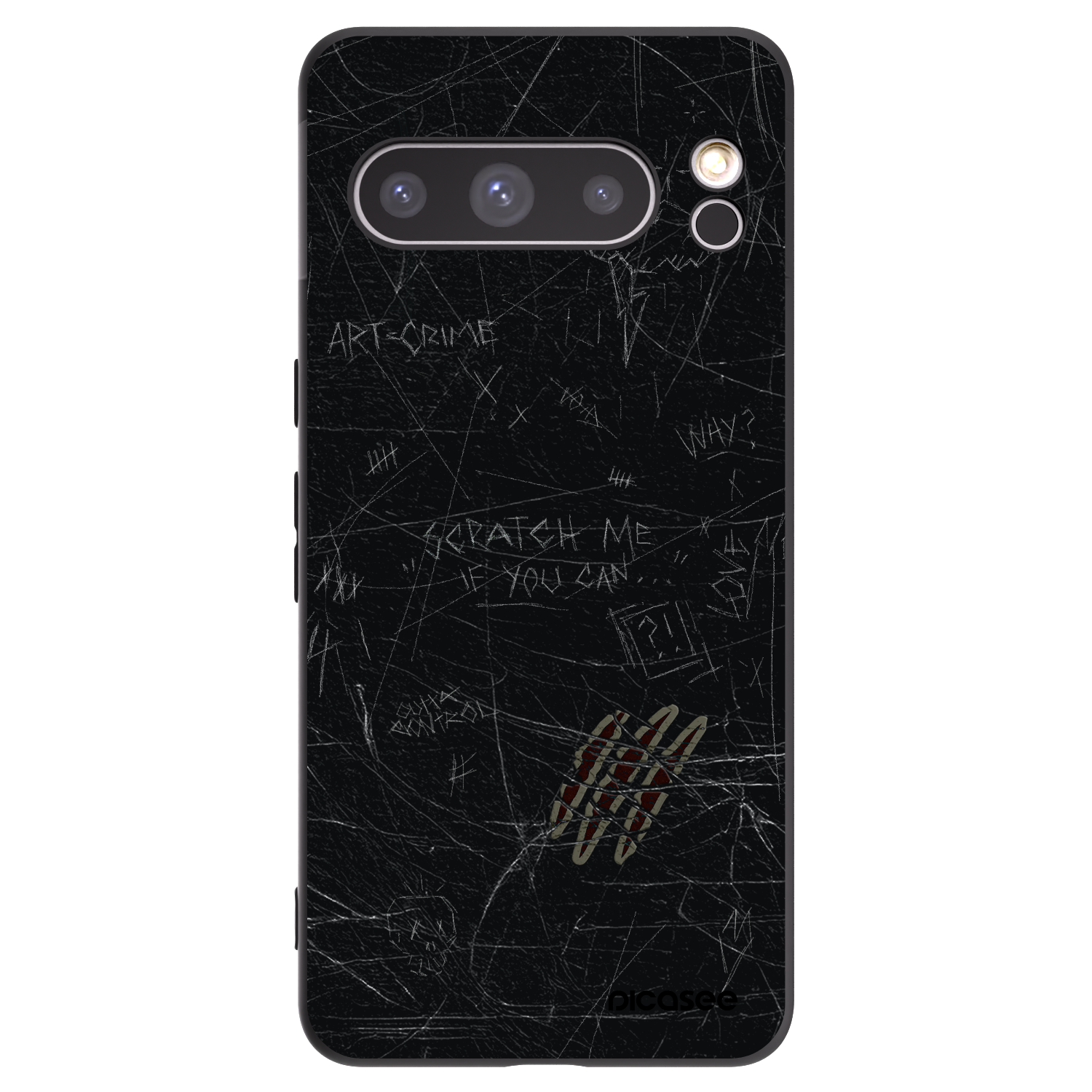 Picasee silikonski črni ovitek za Google Pixel 8 Pro - SCRATCH