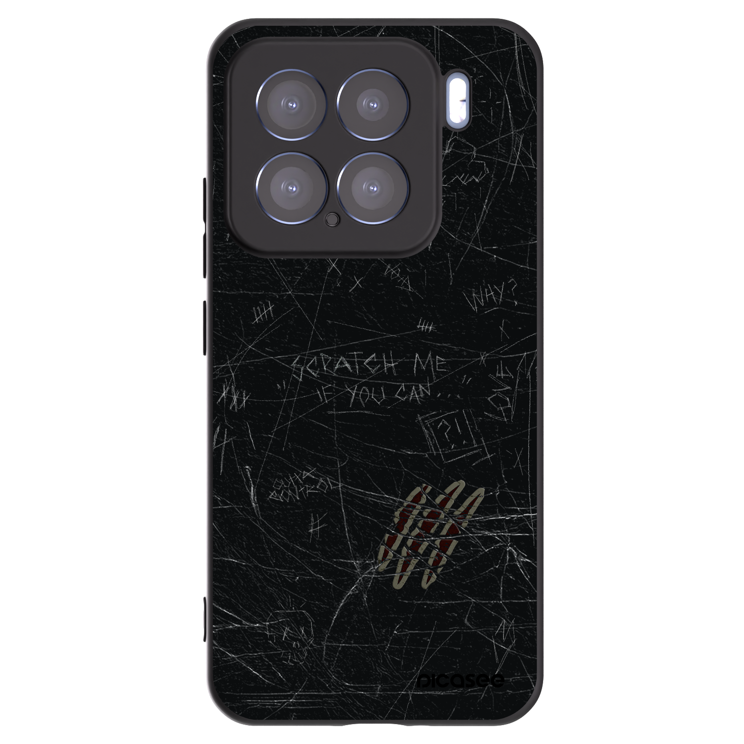 Picasee silikonski črni ovitek za Xiaomi 15 - SCRATCH