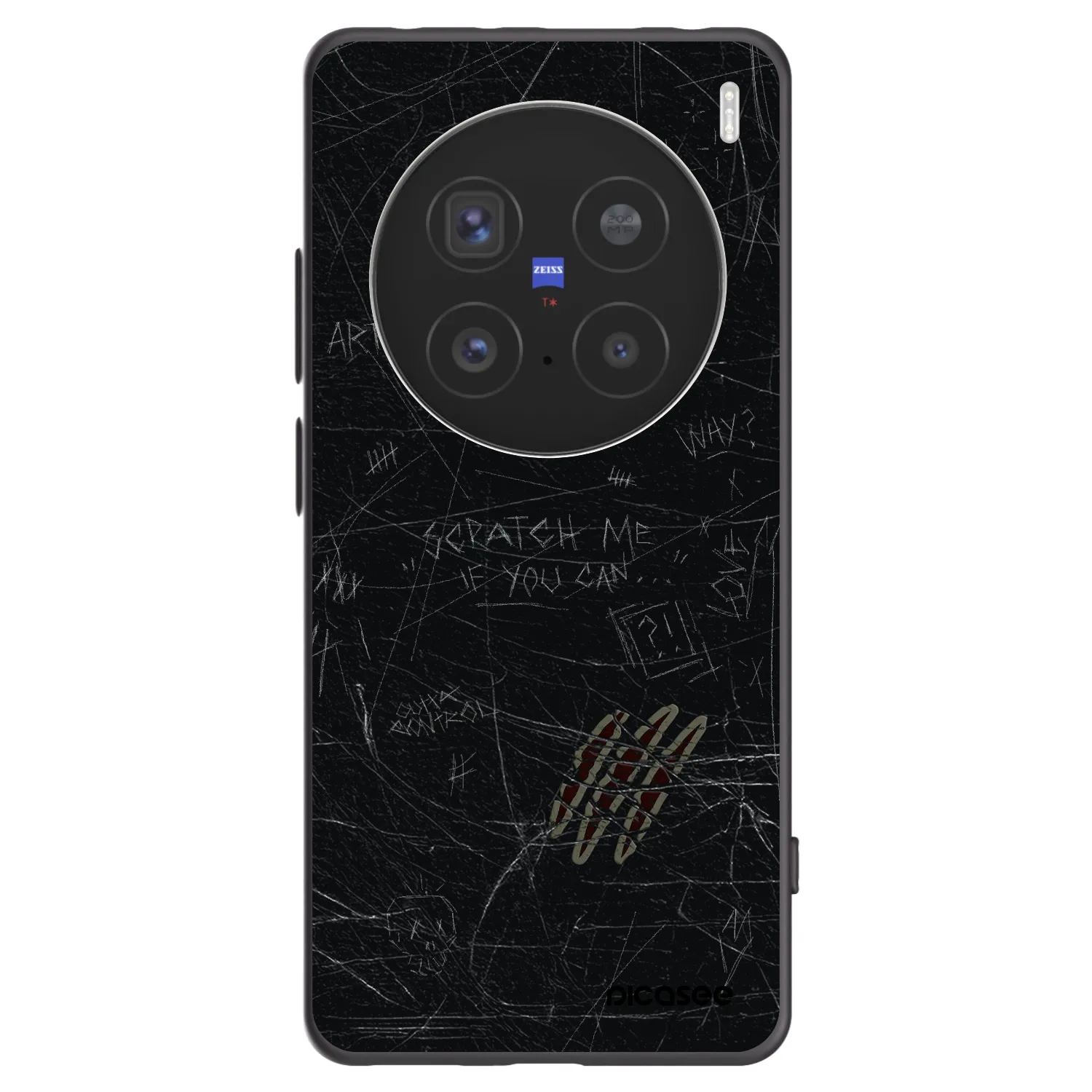 Picasee silikonski črni ovitek za Vivo X200 Pro - SCRATCH