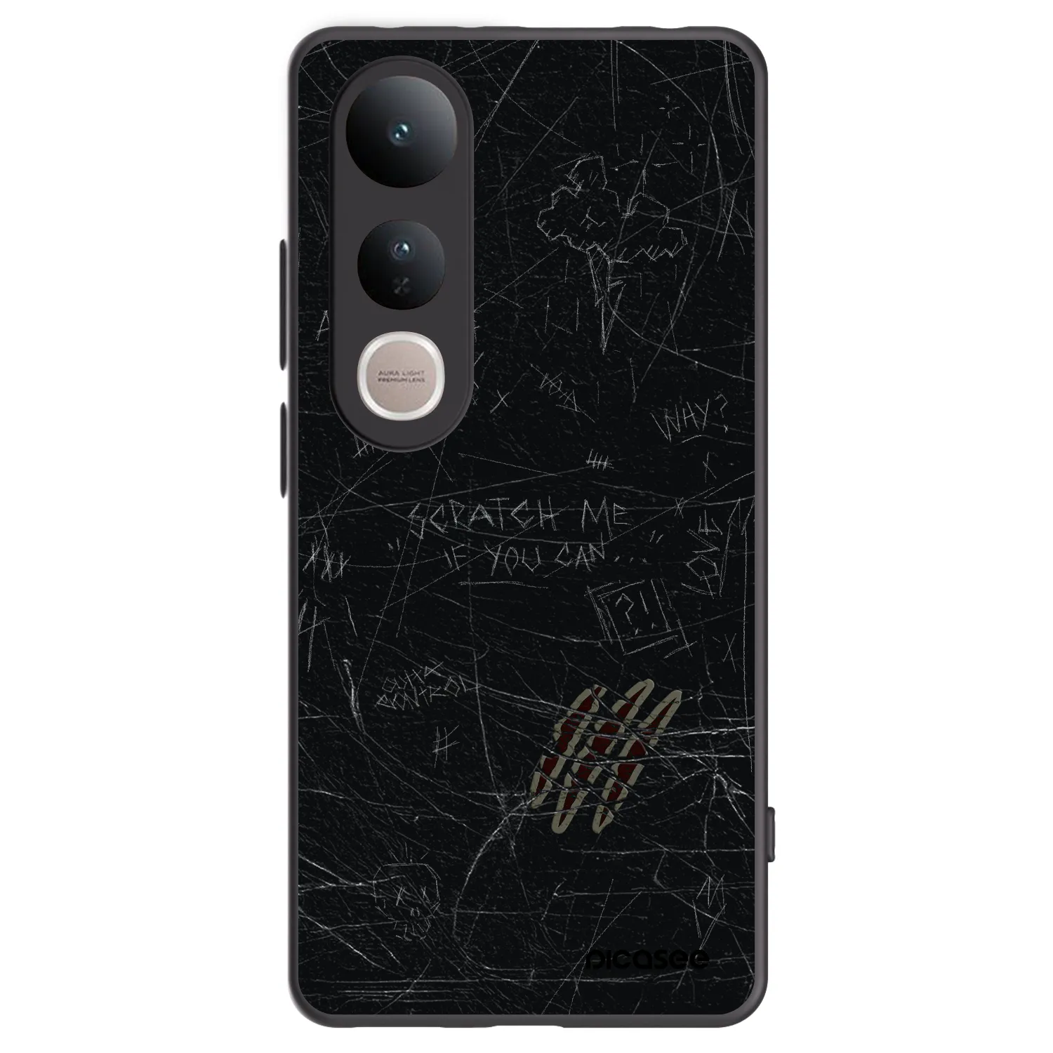 Picasee silikonski črni ovitek za Vivo V50 Lite 5G - SCRATCH