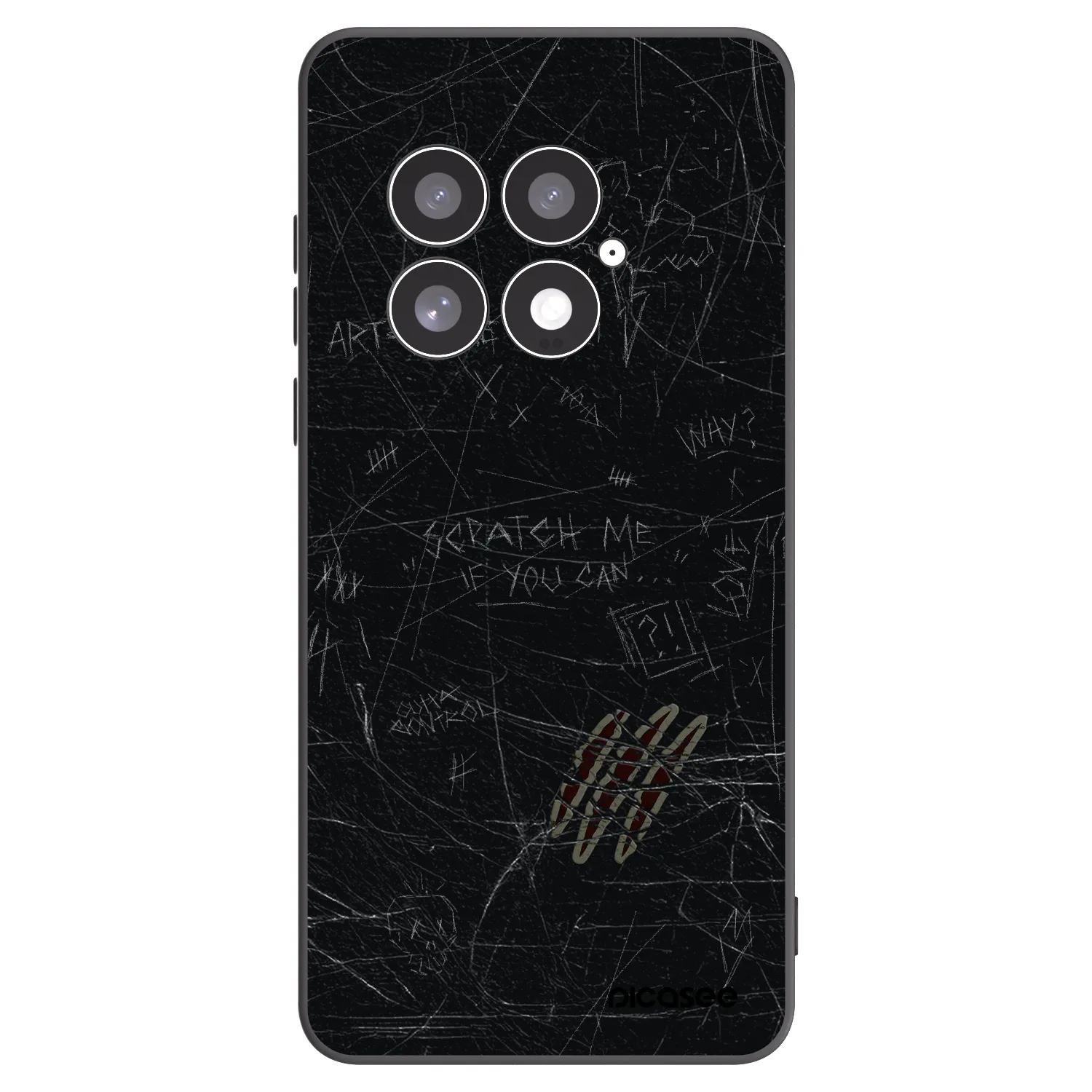Picasee silikonski črni ovitek za OnePlus 13 5G - SCRATCH