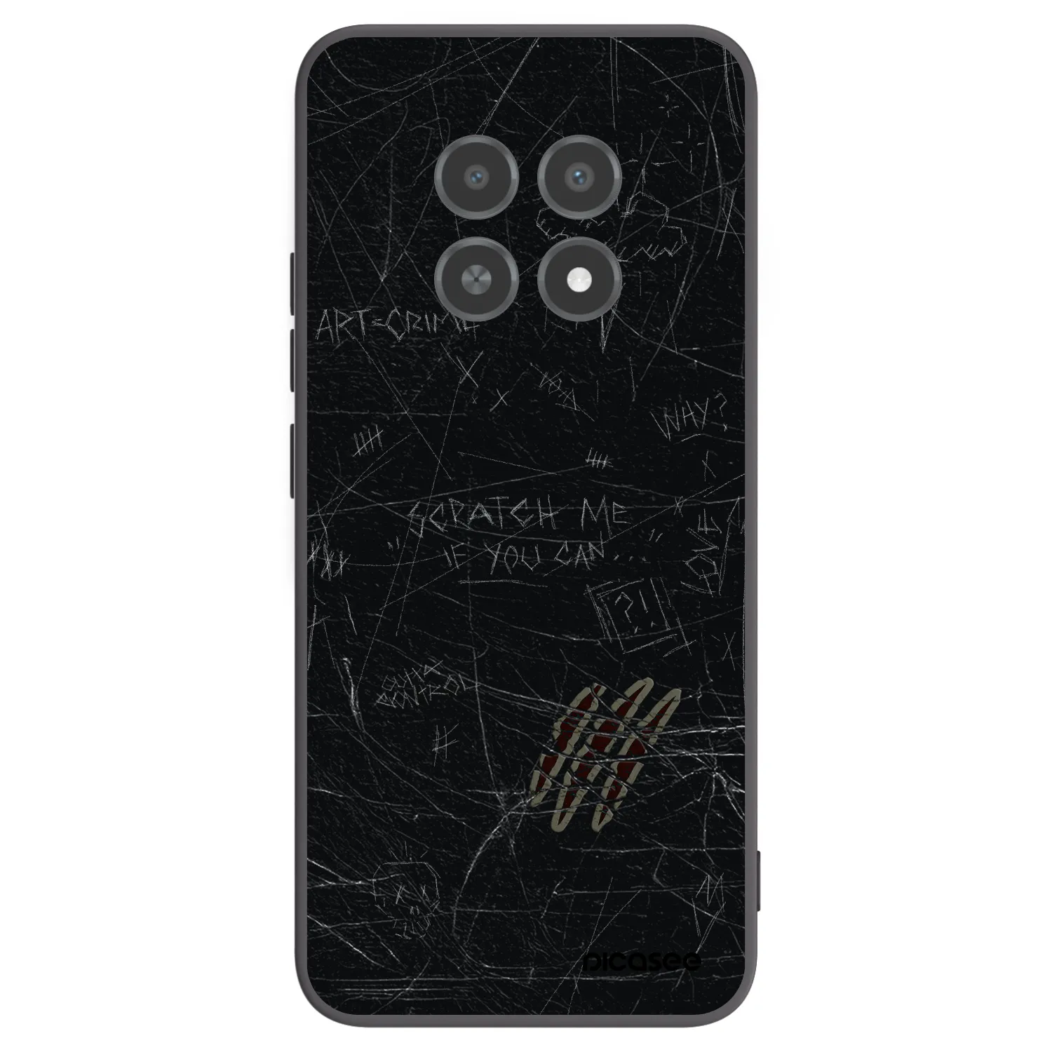 Picasee silikonski črni ovitek za Realme 12X - SCRATCH