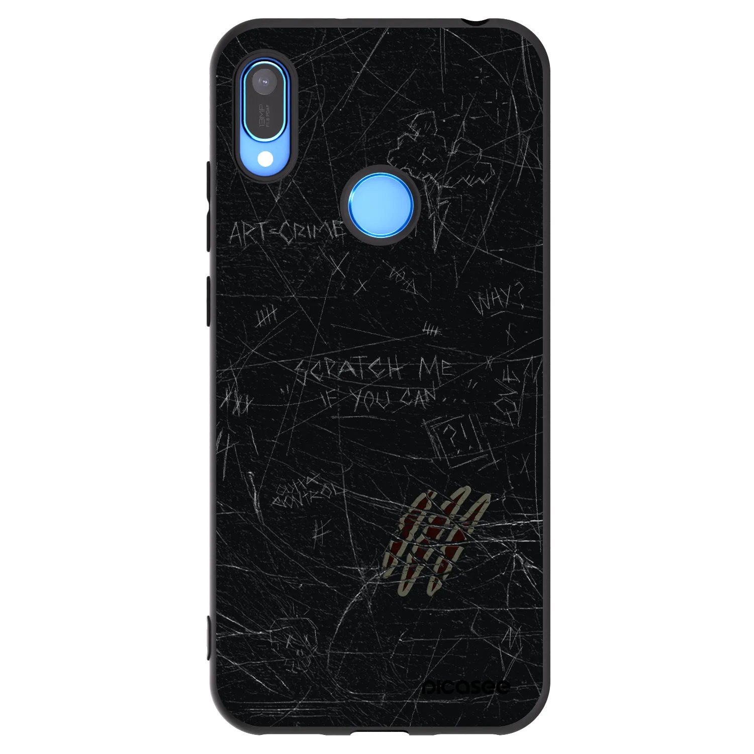 Picasee silikonski črni ovitek za Huawei Y6 2019 - SCRATCH