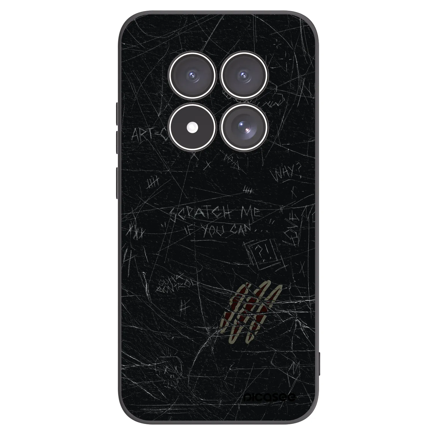 Picasee silikonski črni ovitek za Xiaomi Redmi Note 15 Pro 4G - SCRATCH