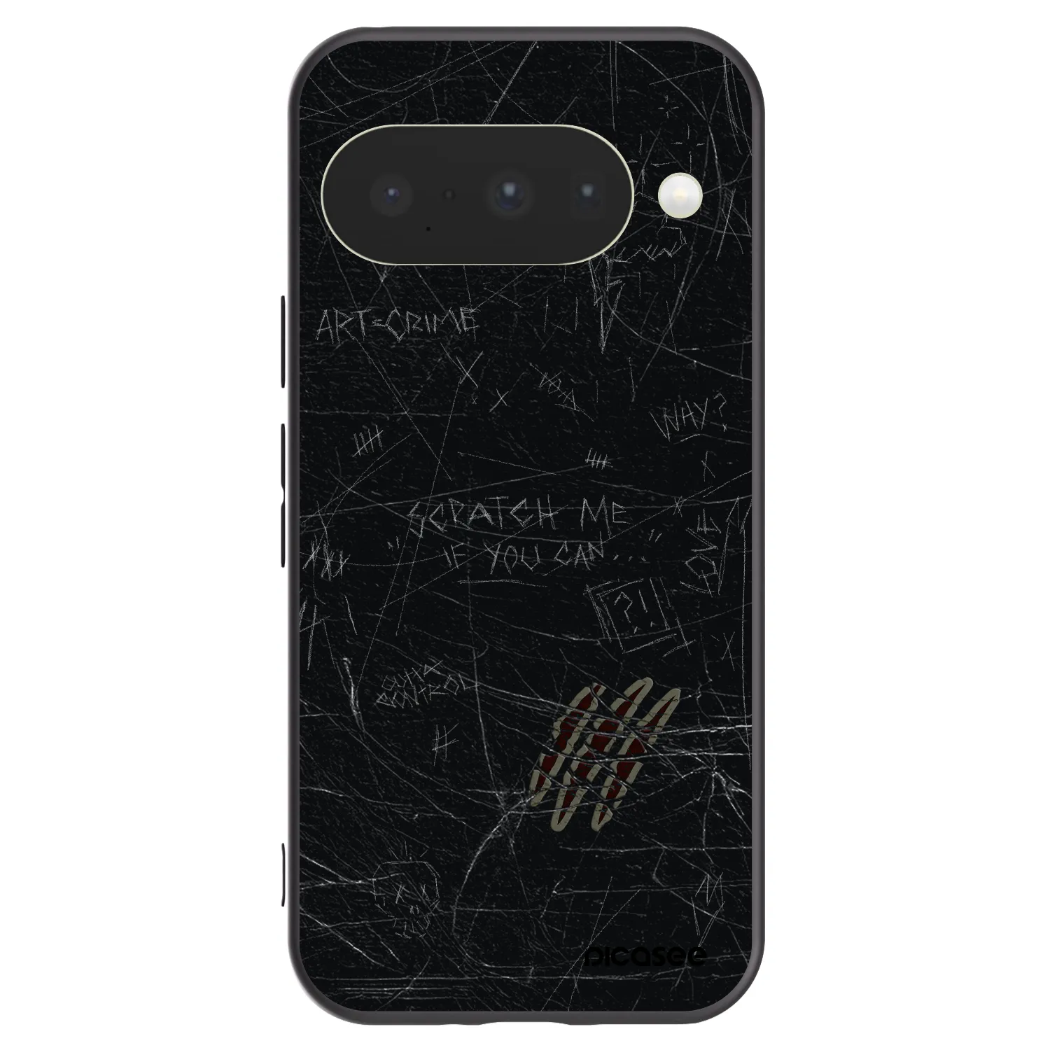 Picasee silikonski črni ovitek za Google Pixel 10 - SCRATCH