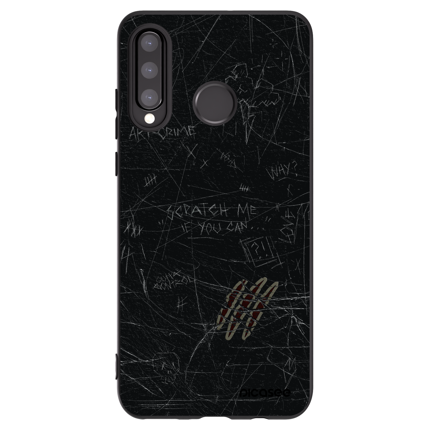 Picasee silikonski črni ovitek za Huawei P30 Lite - SCRATCH