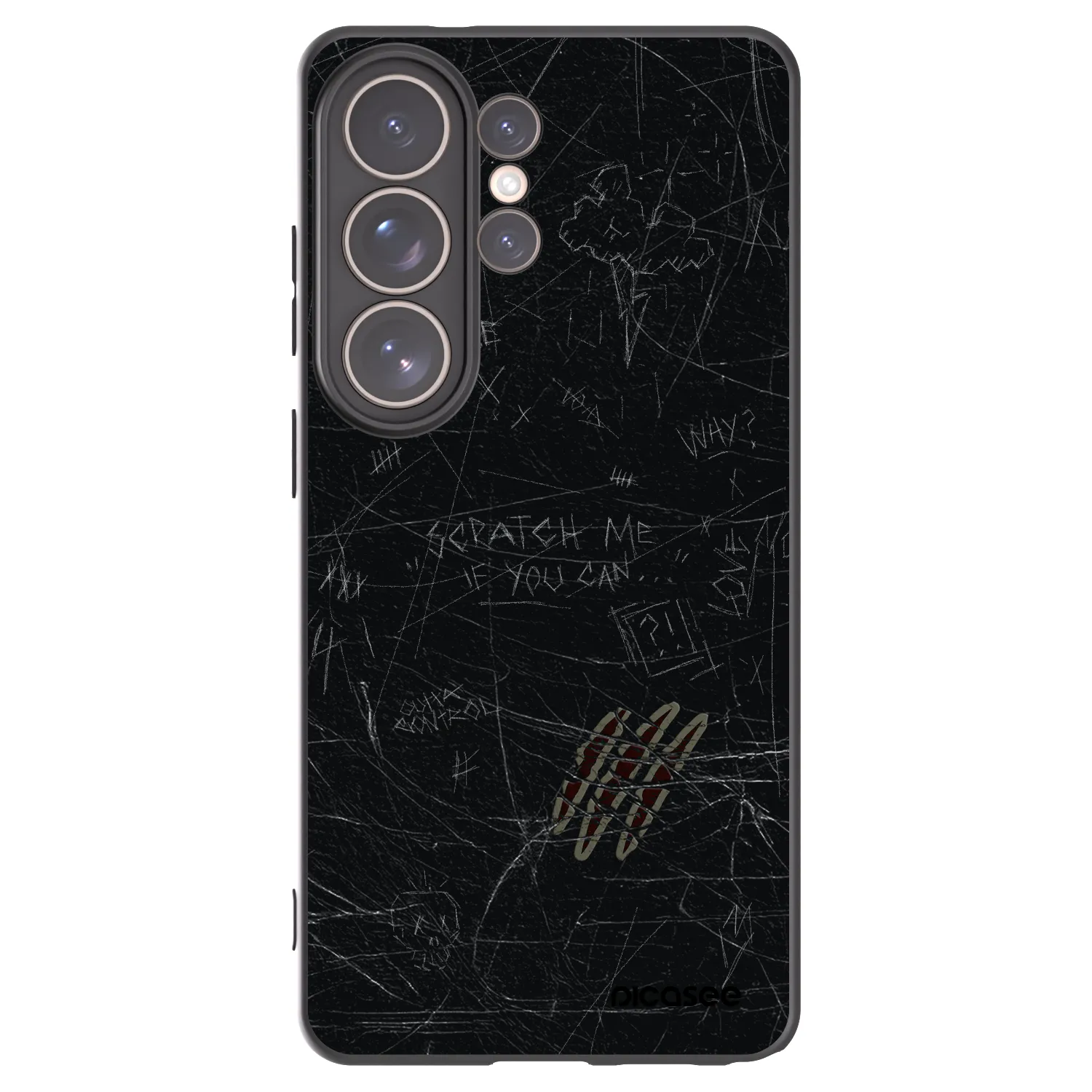 Picasee silikonski črni ovitek za Samsung Galaxy S26 Ultra - SCRATCH