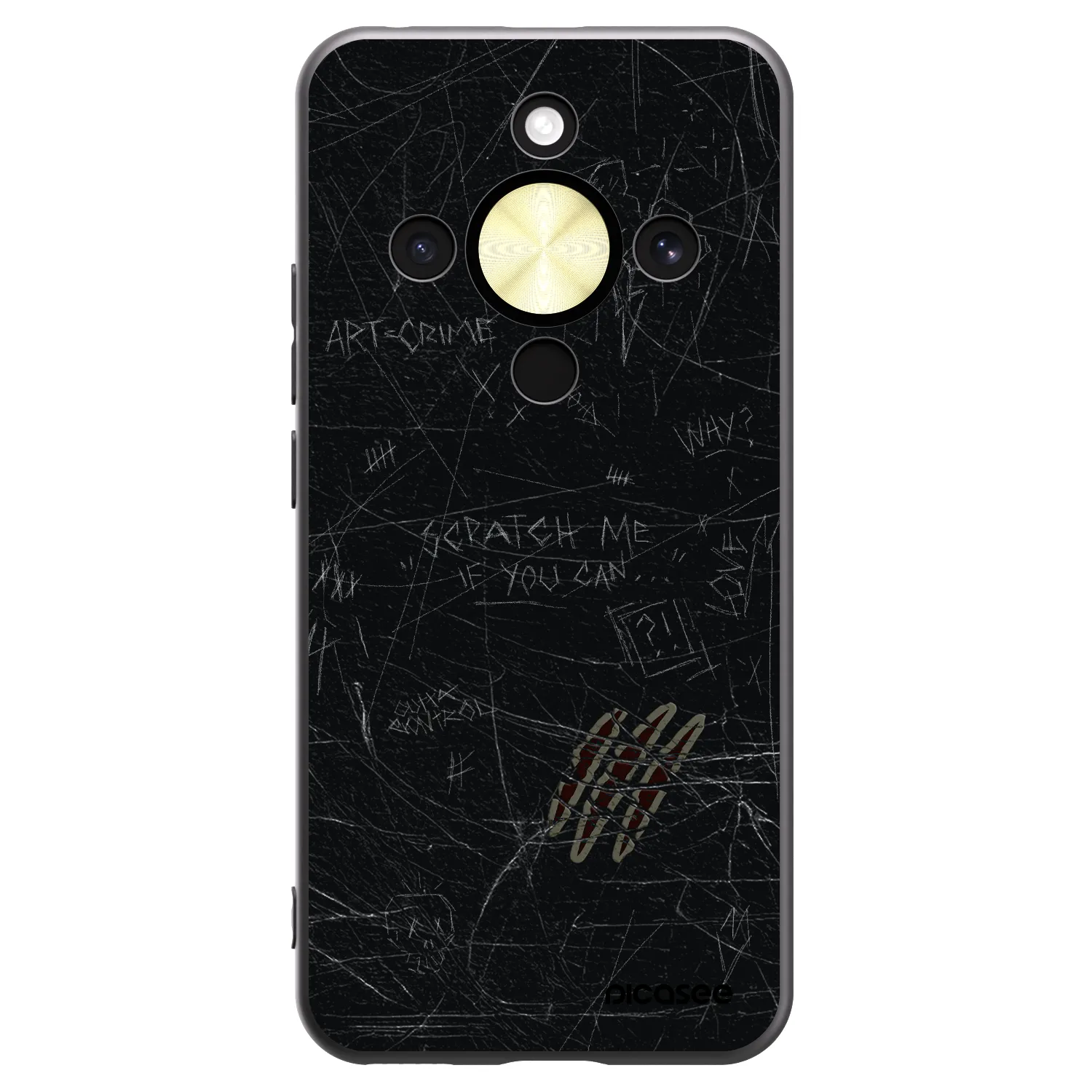 Picasee silikonski črni ovitek za Honor Magic8 Lite 5G - SCRATCH