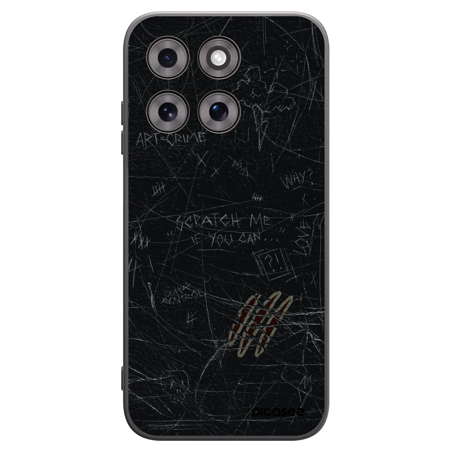 Picasee silikonski črni ovitek za Motorola Moto G77 - SCRATCH