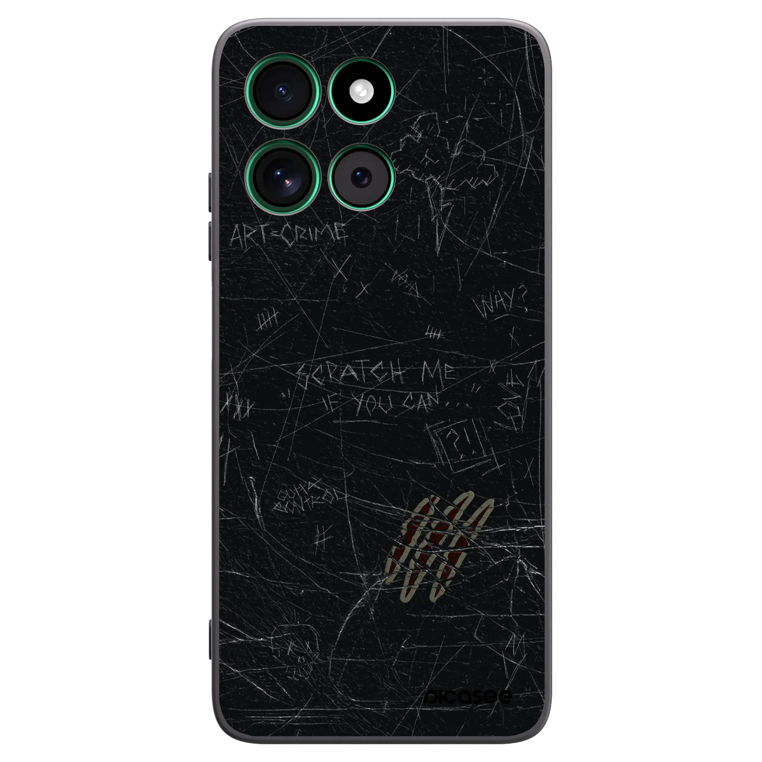Picasee silikonski črni ovitek za Motorola Moto G57 Power - SCRATCH