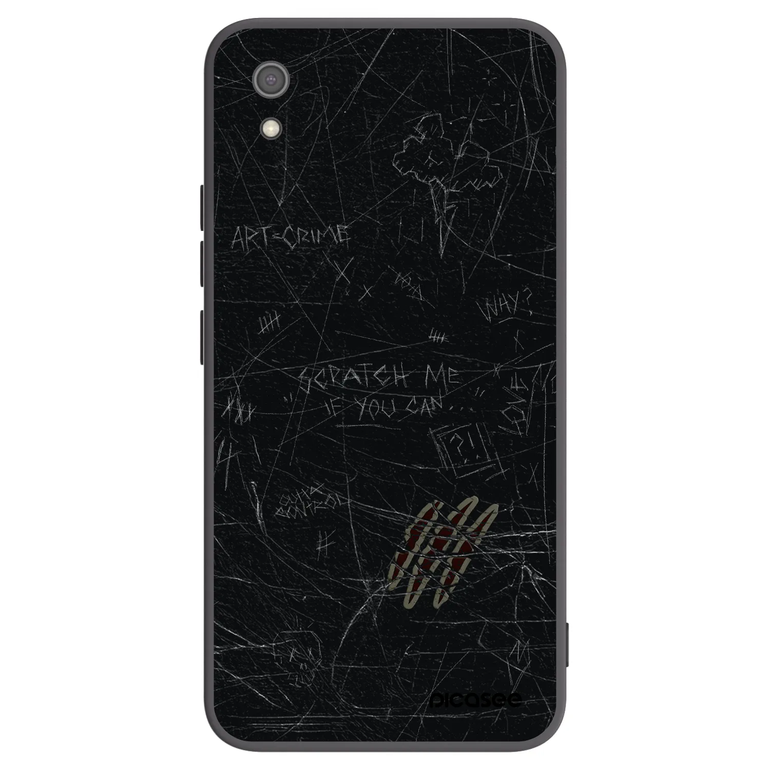 Picasee silikonski črni ovitek za Xiaomi Redmi 7A - SCRATCH