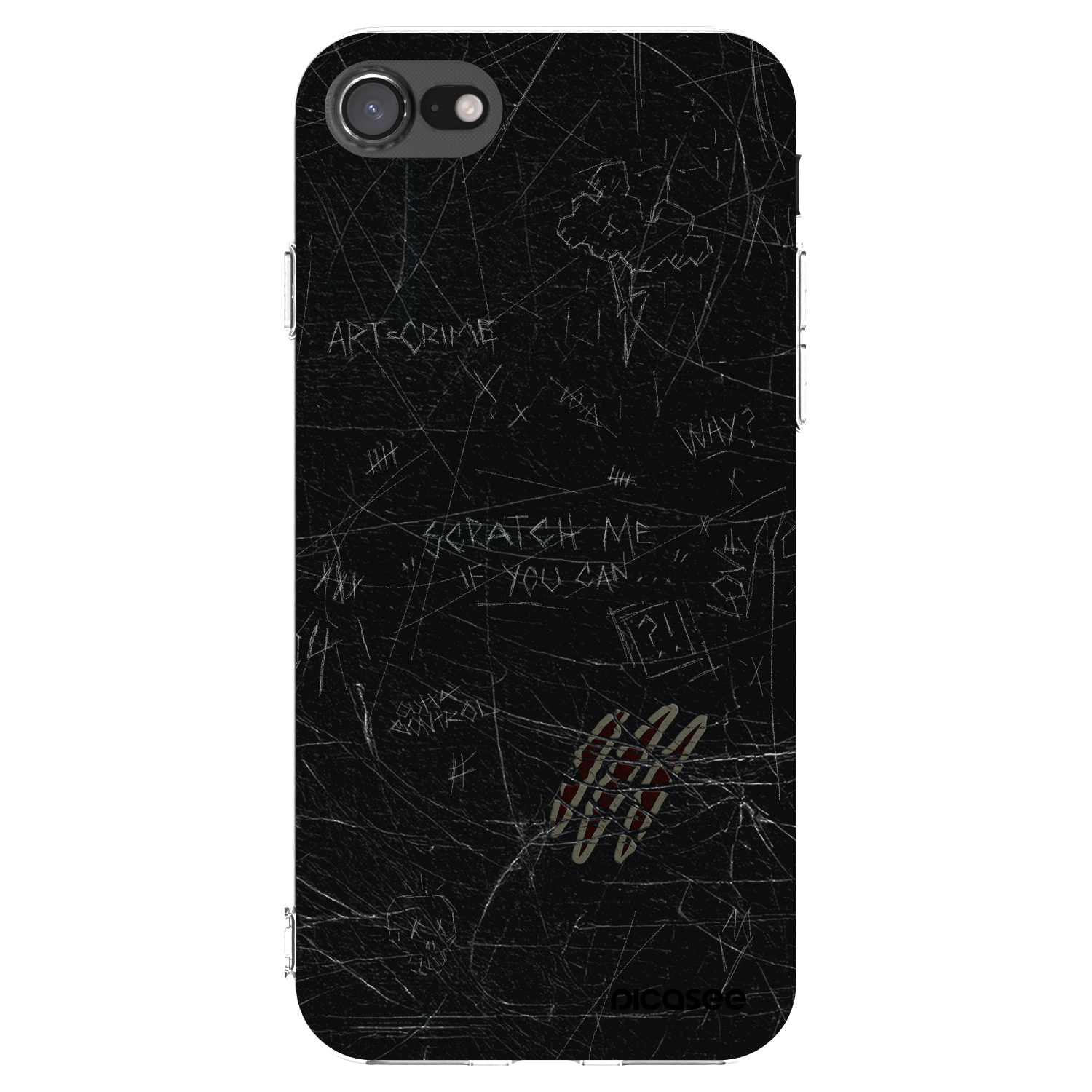 Picasee silikonski prozorni ovitek za Apple iPhone 8 - SCRATCH