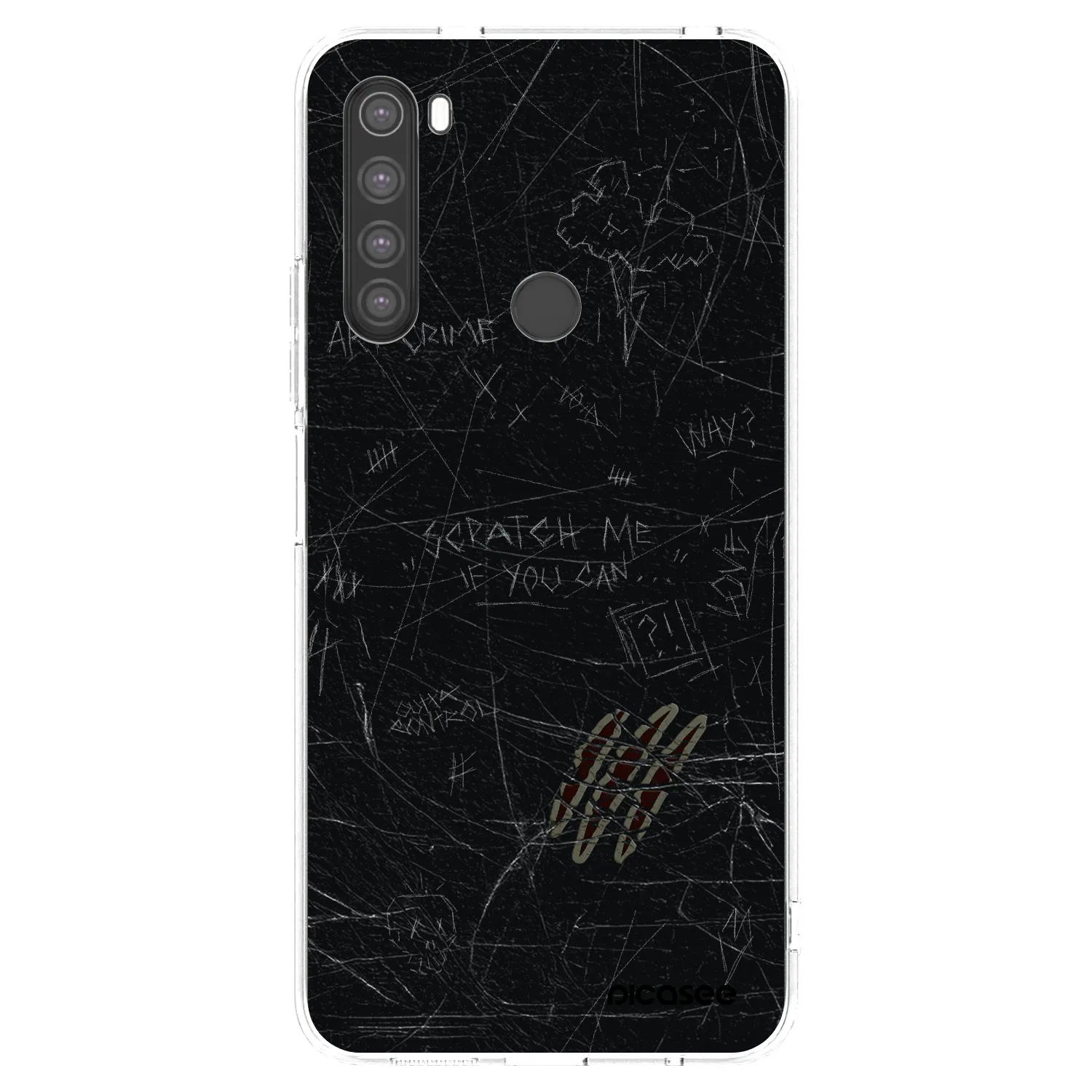 Picasee silikonski prozorni ovitek za Xiaomi Redmi Note 8 - SCRATCH