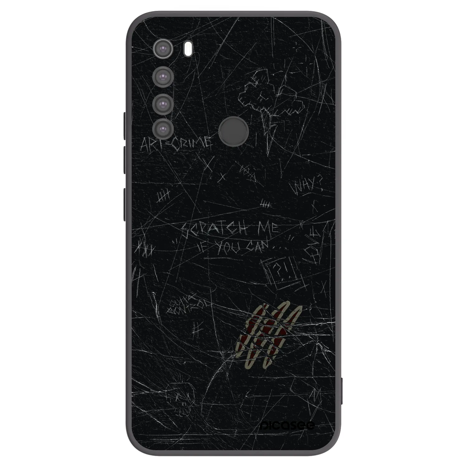 Picasee silikonski črni ovitek za Xiaomi Redmi Note 8 - SCRATCH