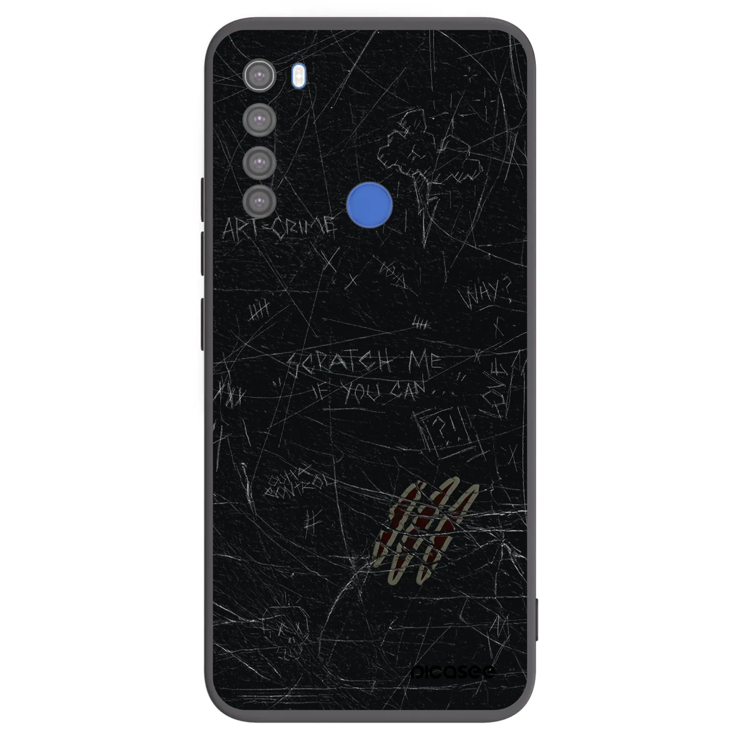 Picasee silikonski črni ovitek za Xiaomi Redmi Note 8T - SCRATCH
