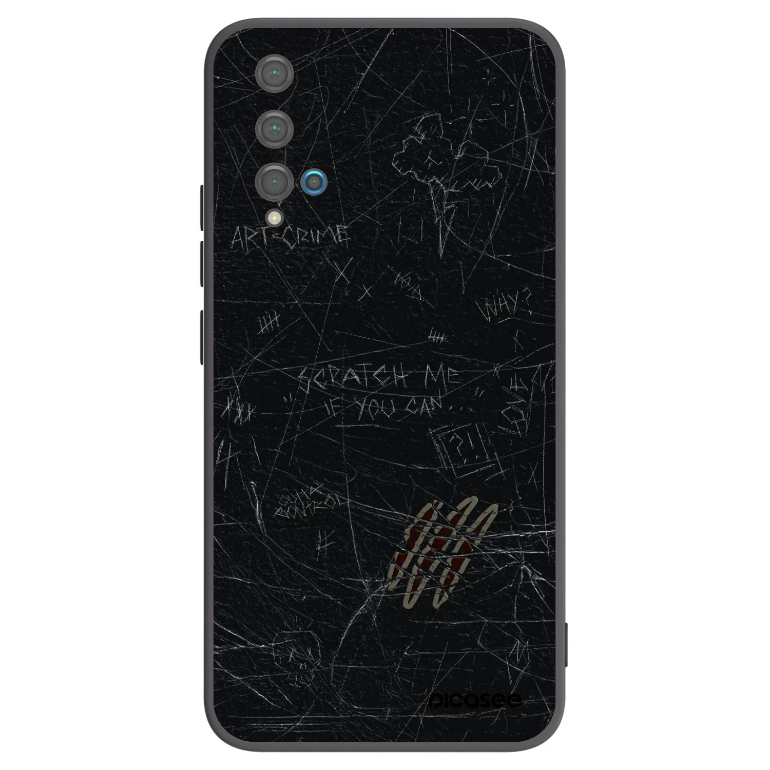 Picasee silikonski črni ovitek za Huawei Nova 5T - SCRATCH