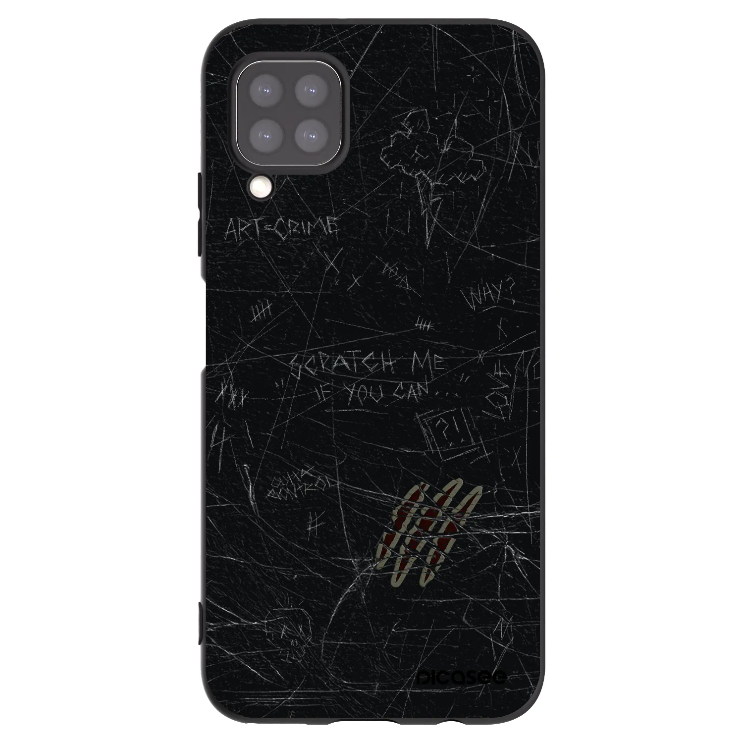 Picasee silikonski črni ovitek za Huawei P40 Lite - SCRATCH