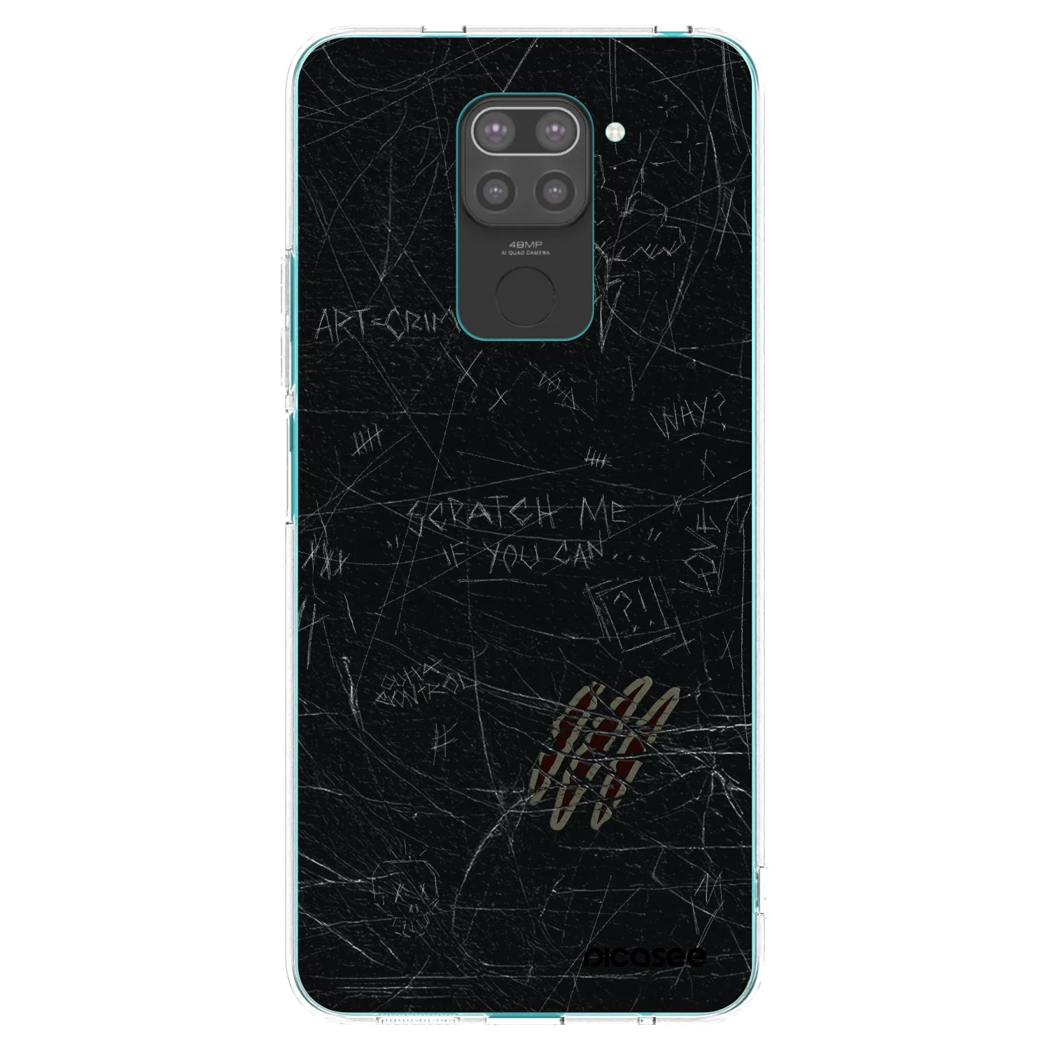 Picasee silikonski črni ovitek za Xiaomi Redmi Note 9 - SCRATCH