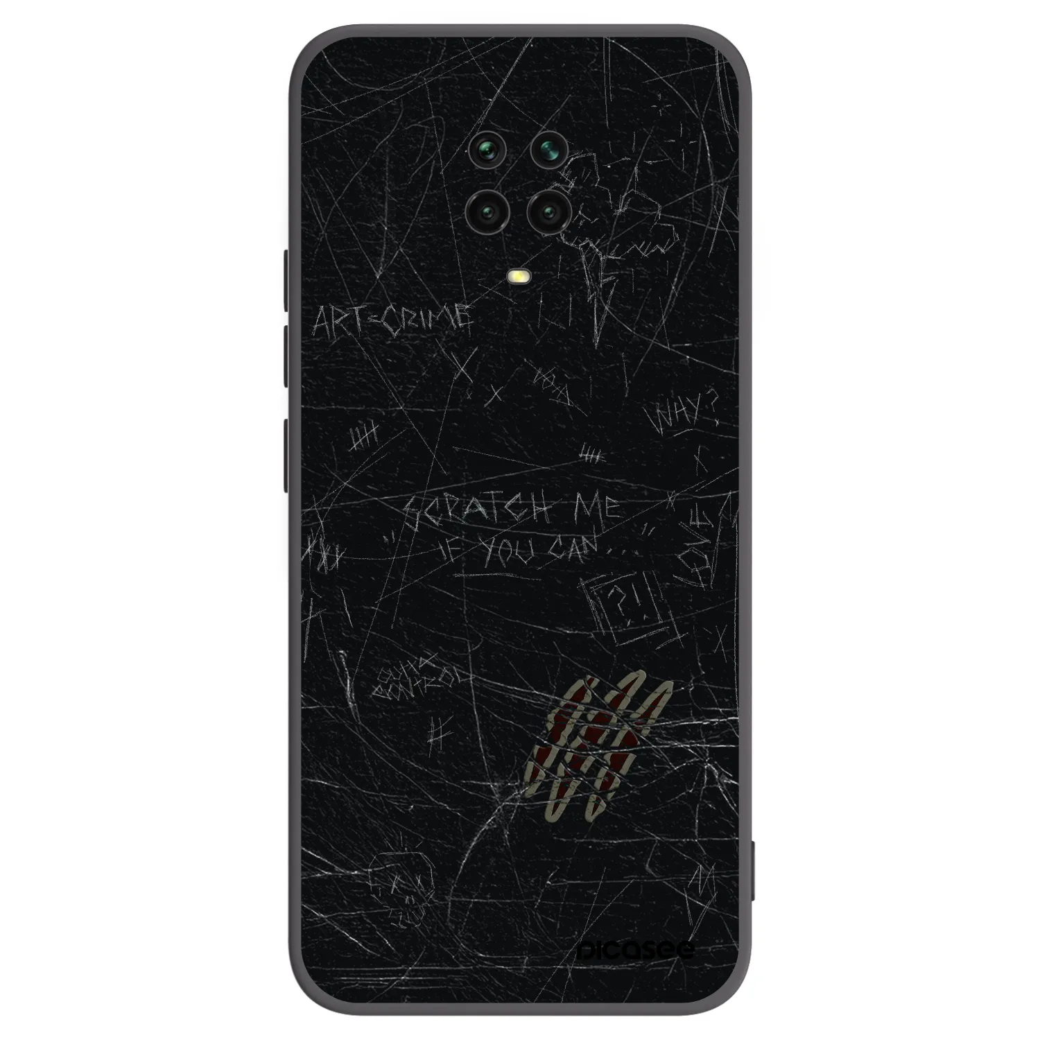 Picasee silikonski črni ovitek za Xiaomi Redmi Note 9S - SCRATCH