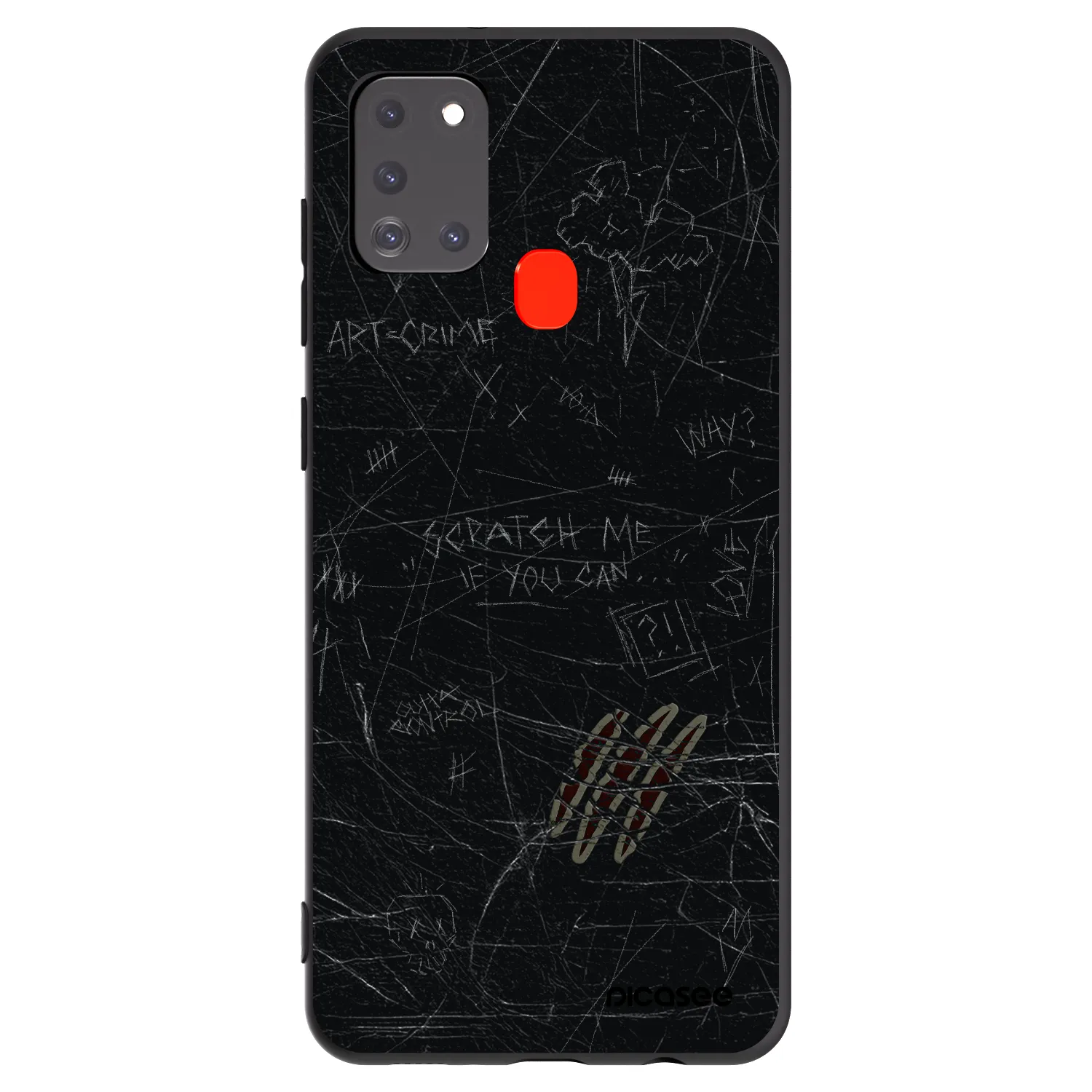 Picasee silikonski črni ovitek za Samsung Galaxy A21s - SCRATCH
