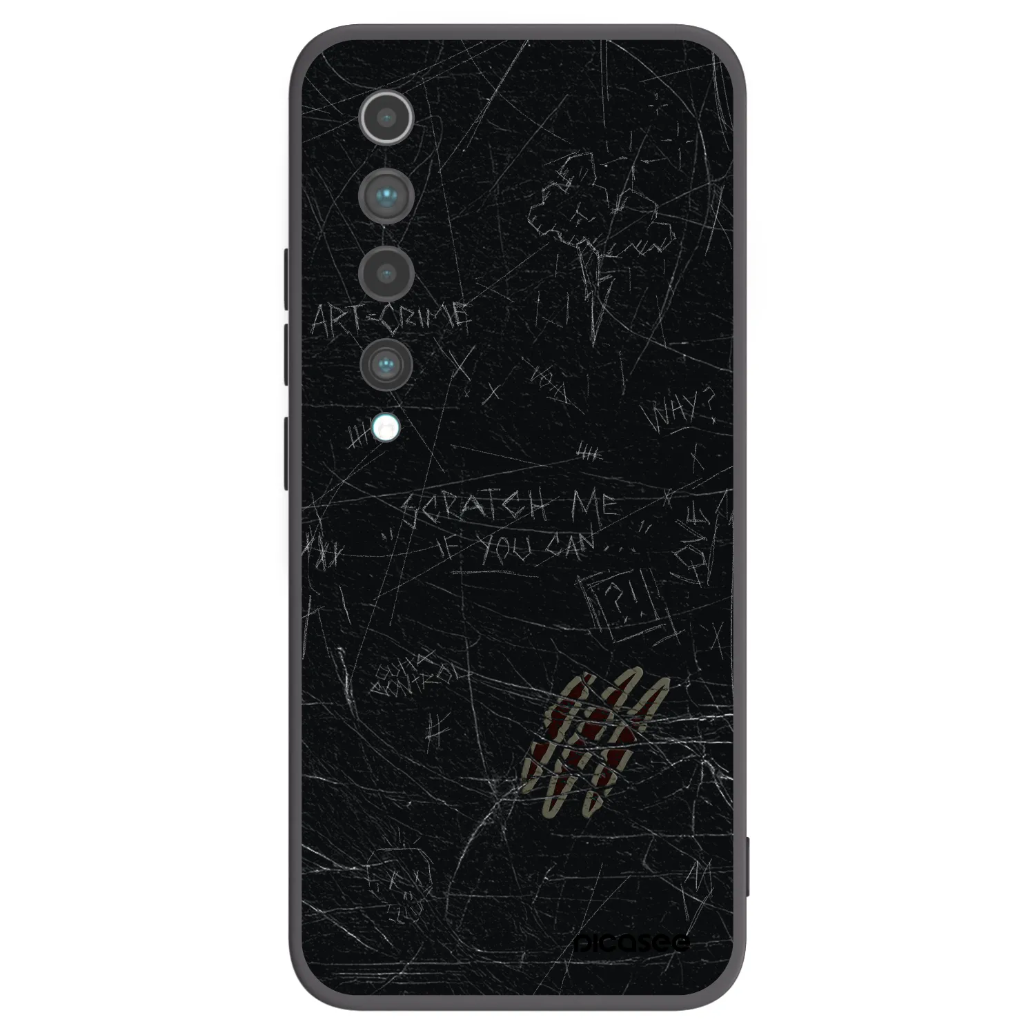 Picasee silikonski črni ovitek za Xiaomi Mi 10 - SCRATCH