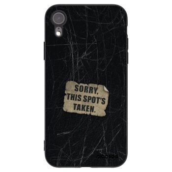 Picasee silikonski črni ovitek za Apple iPhone XR - SORRY