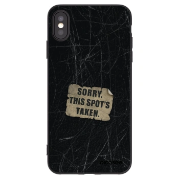 Picasee silikonski črni ovitek za Apple iPhone XS Max - SORRY