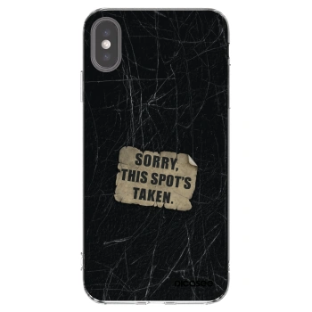 Picasee silikonski prozorni ovitek za Apple iPhone XS Max - SORRY