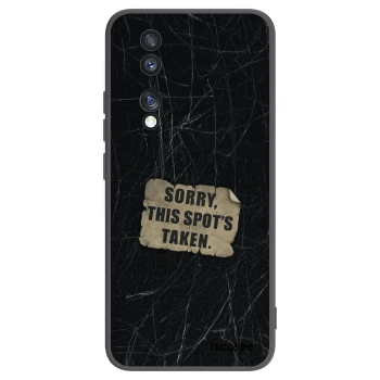 Picasee silikonski črni ovitek za Honor 70 - SORRY