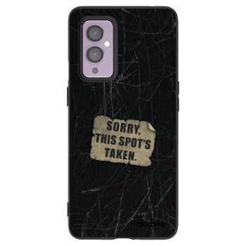 Picasee silikonski črni ovitek za OnePlus 9 - SORRY